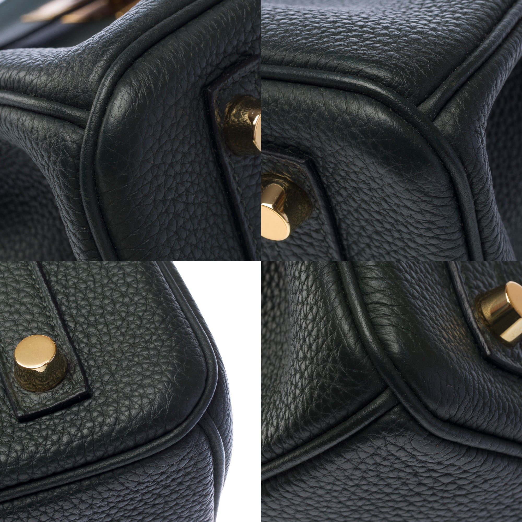 Sac HERMES Birkin 30 en Cuir Vert - 103372
