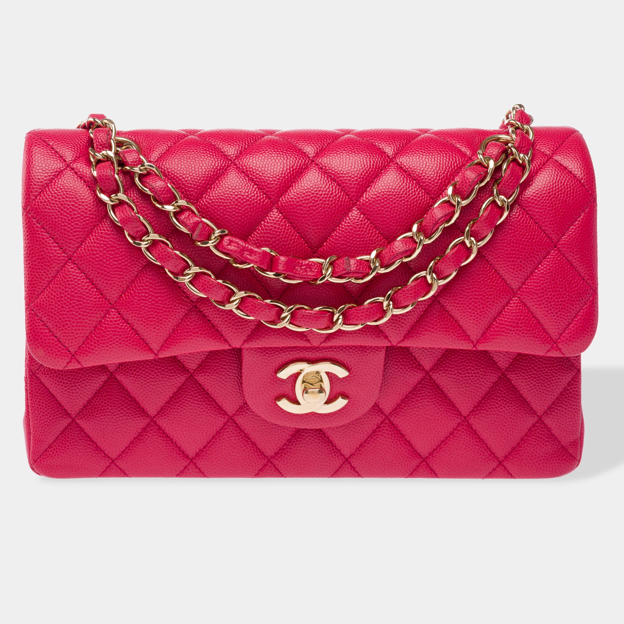 Sac CHANEL Timeless/Classique en Cuir Rose - 103370