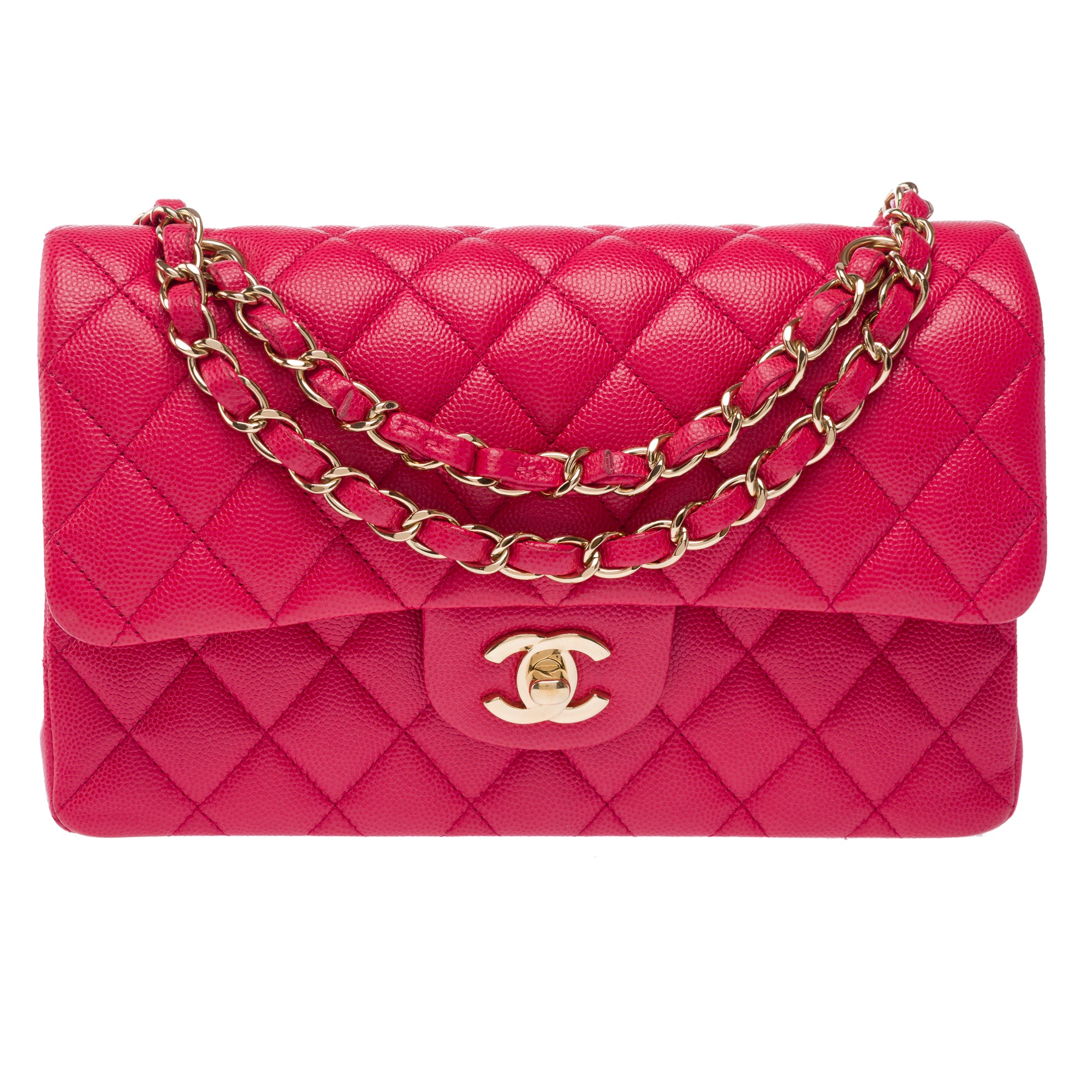 Sac CHANEL Timeless/Classique en Cuir Rose - 103370