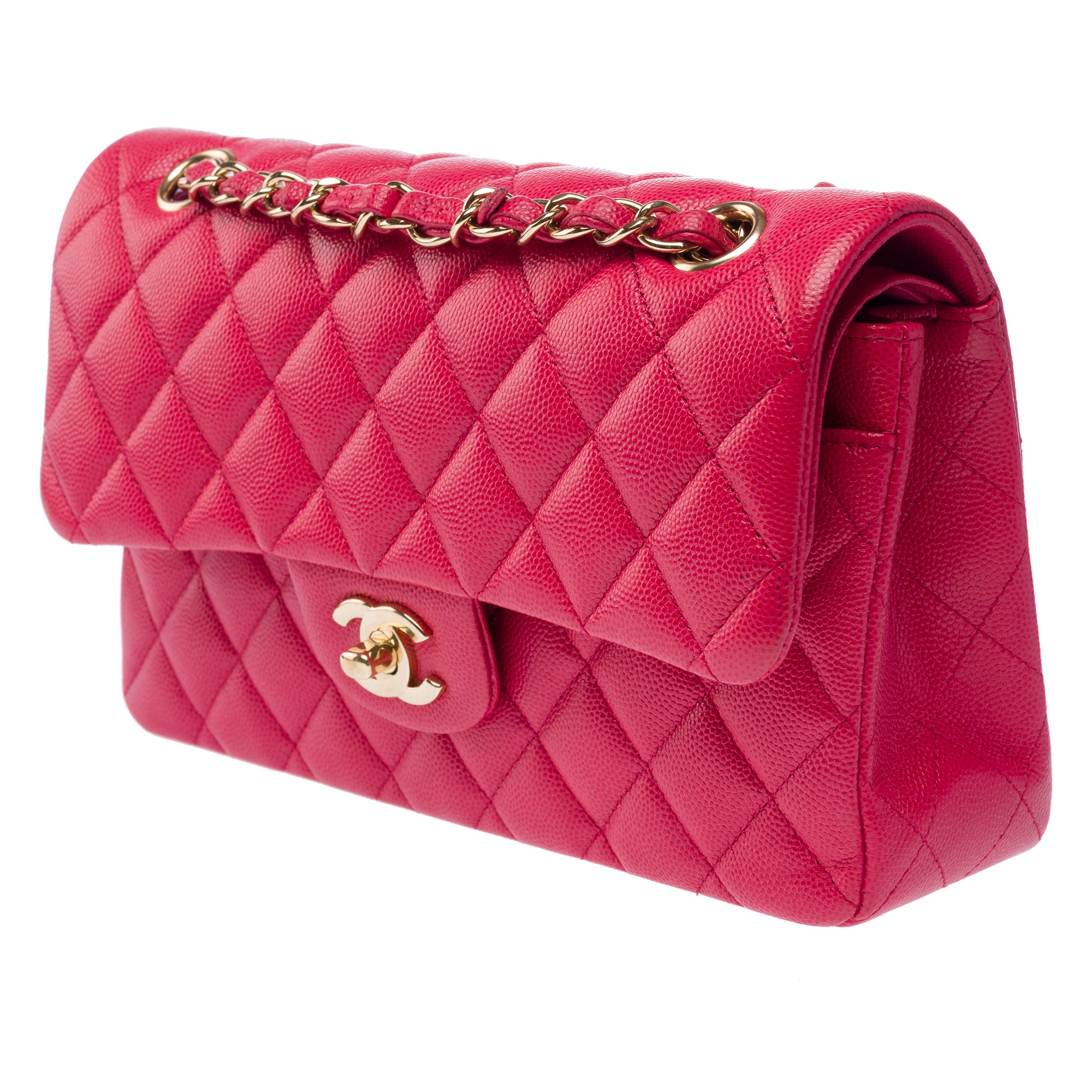 Sac CHANEL Timeless/Classique en Cuir Rose - 103370