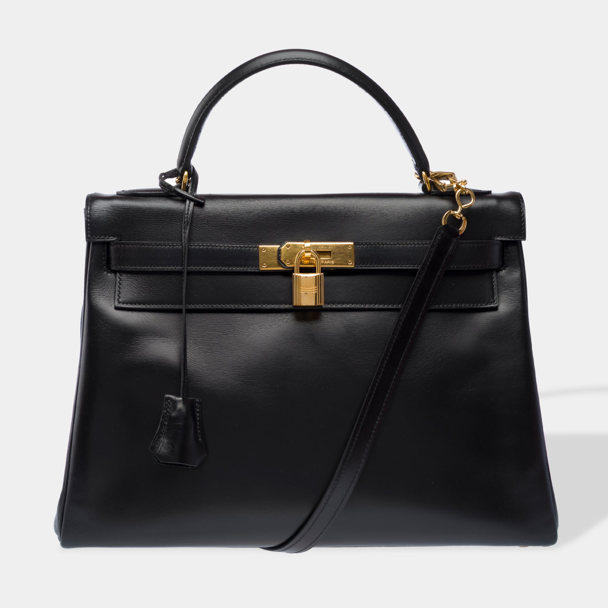 Sac HERMES Kelly 32 en Cuir Noir - 103374