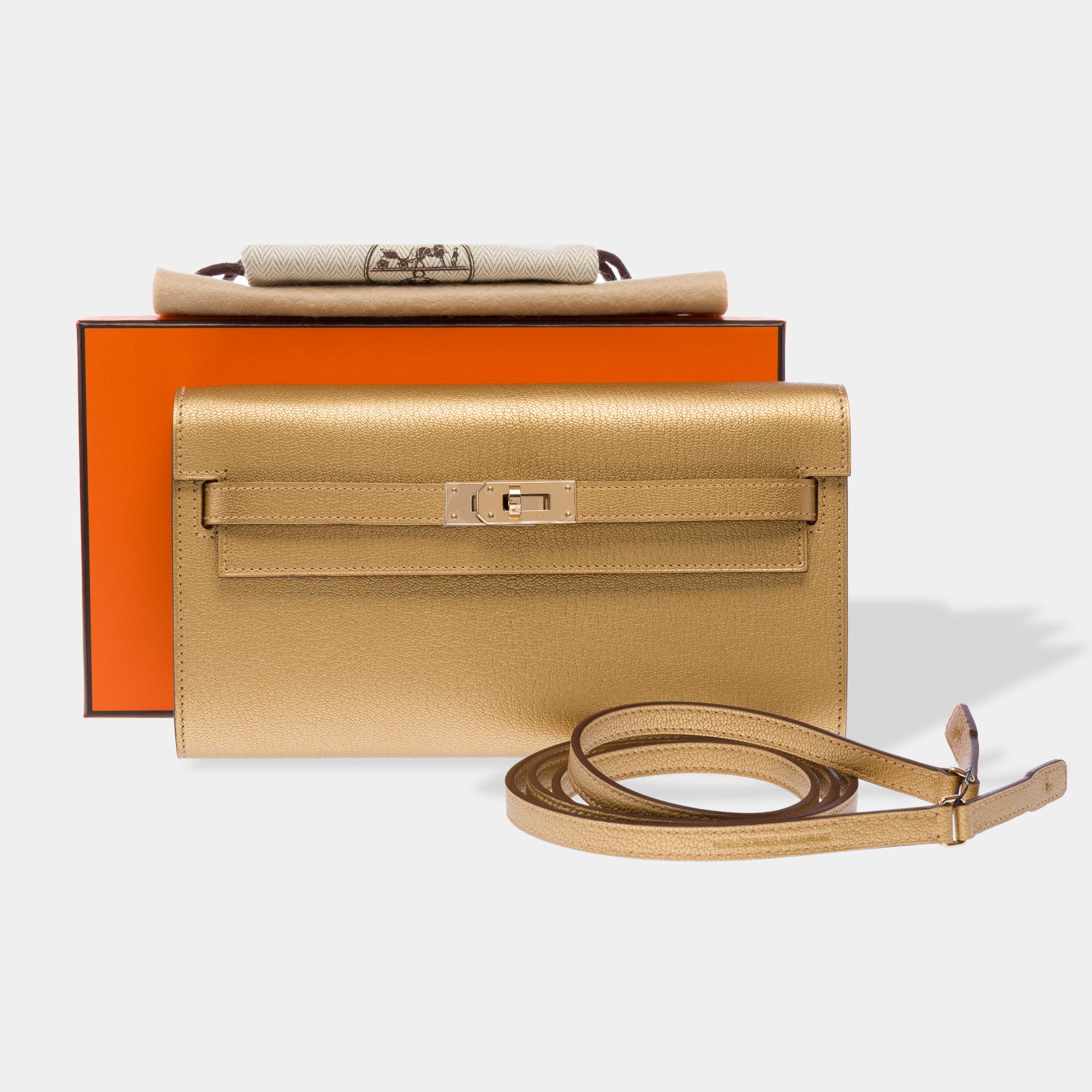 Sac HERMES Kelly to go en Cuir Doré - 103378