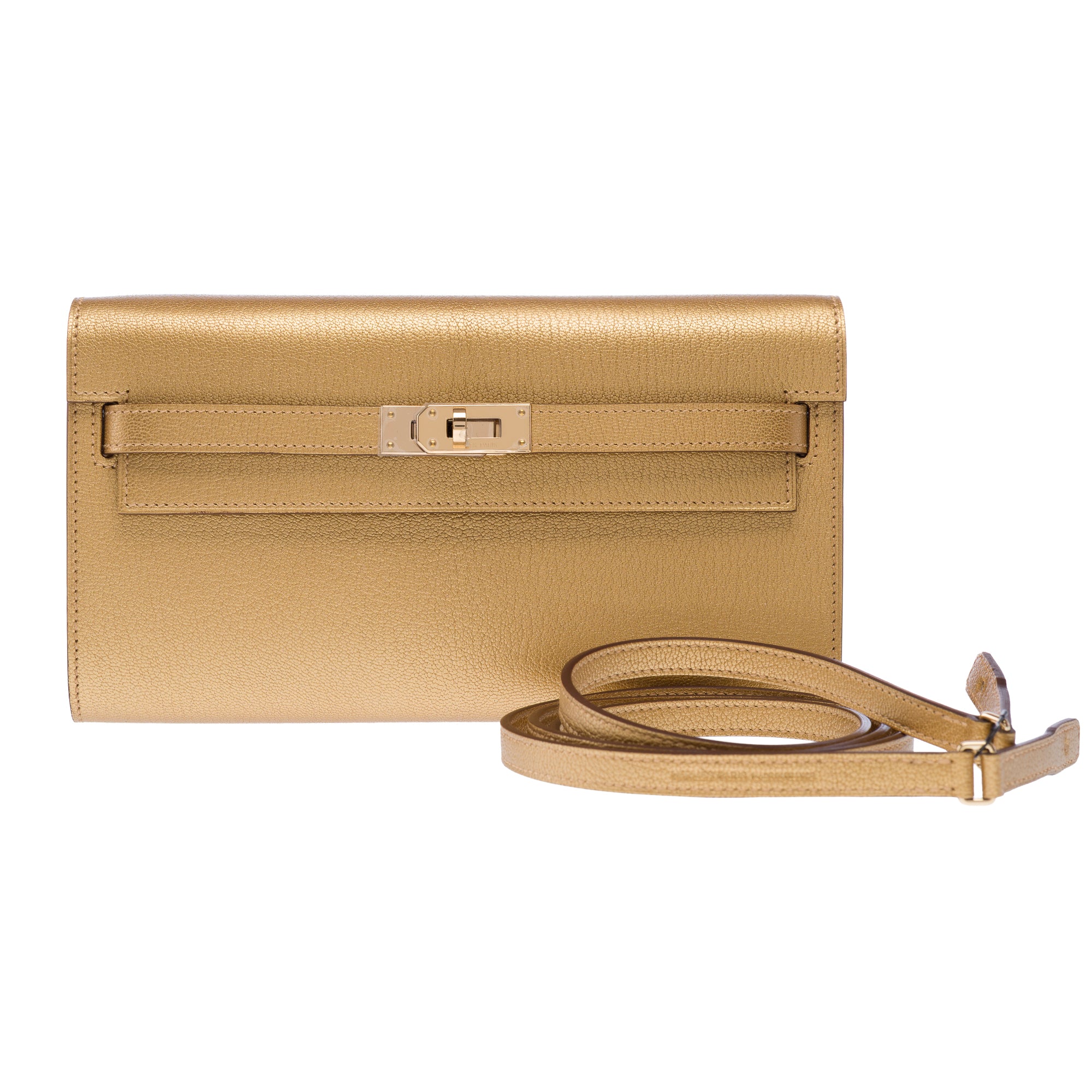 Sac HERMES Kelly to go en Cuir Doré - 103378