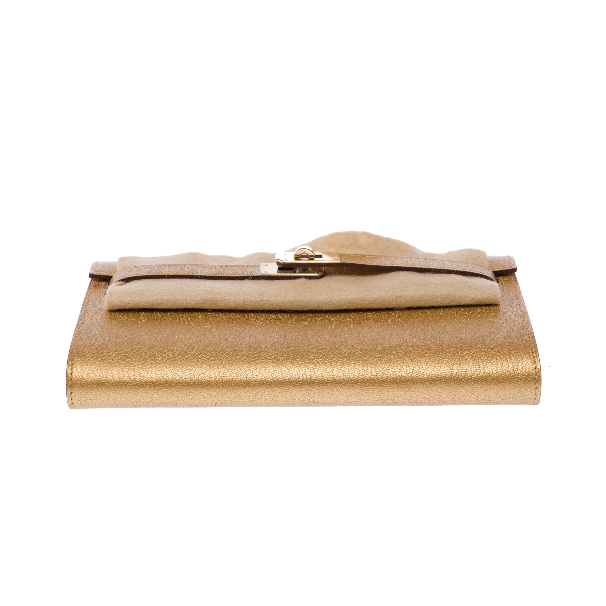 Sac HERMES Kelly to go en Cuir Doré - 103378