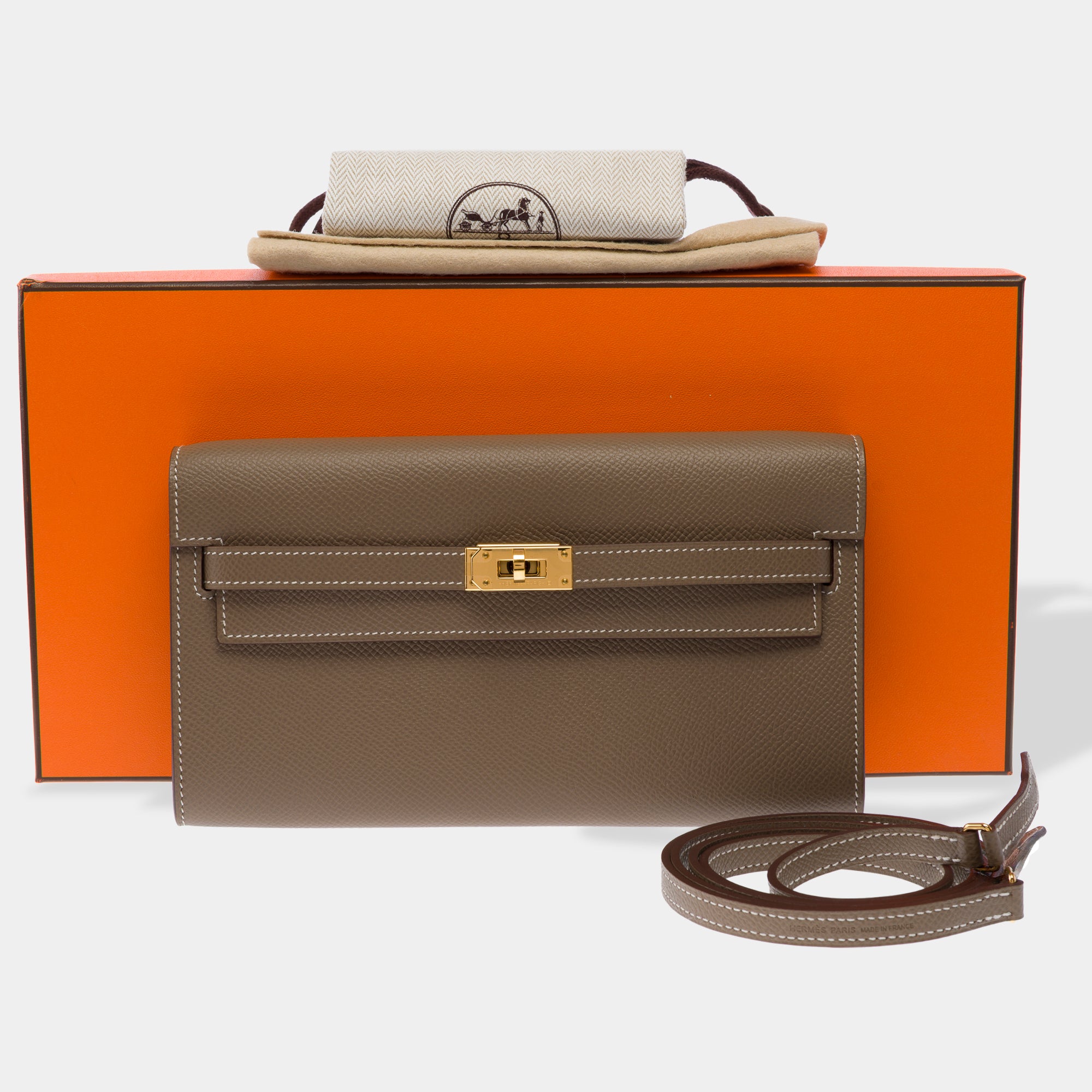 Sac HERMES Kelly to go en Cuir Étoupe - 103383