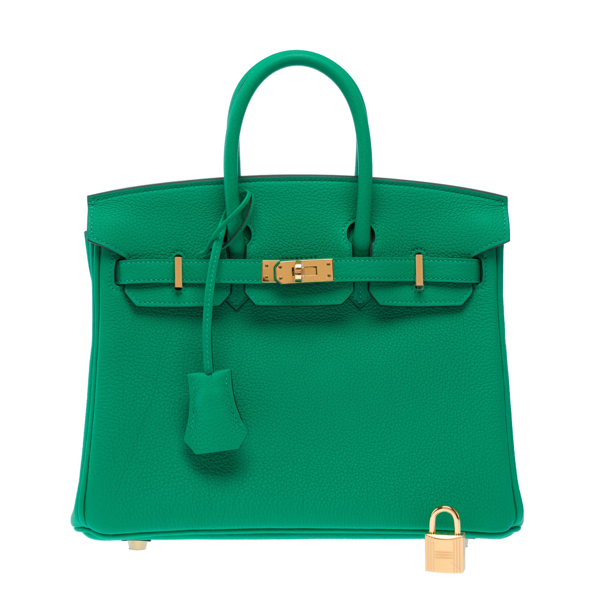 Sac HERMES Birkin 25 en Cuir Vert - 103385