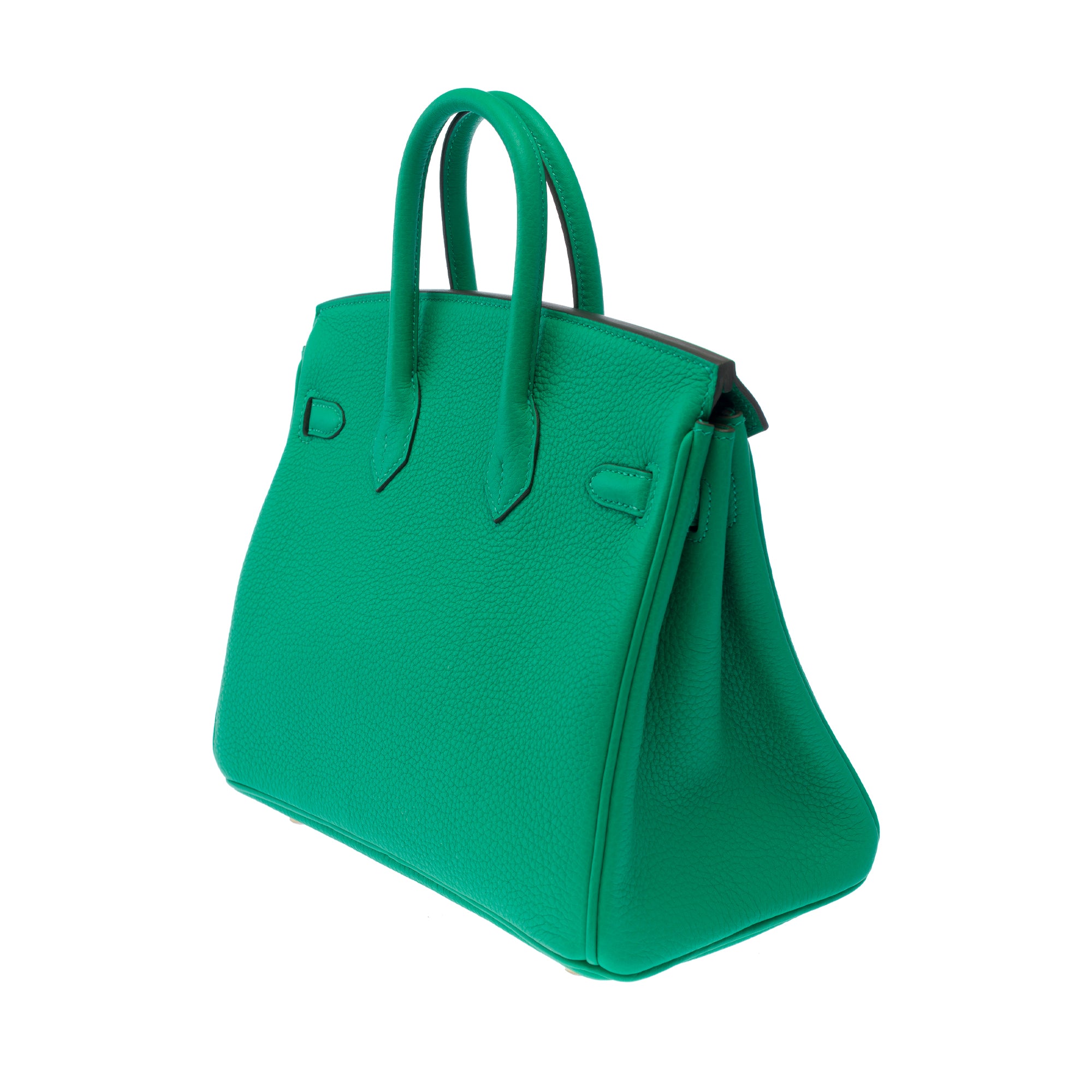 Sac HERMES Birkin 25 en Cuir Vert - 103385