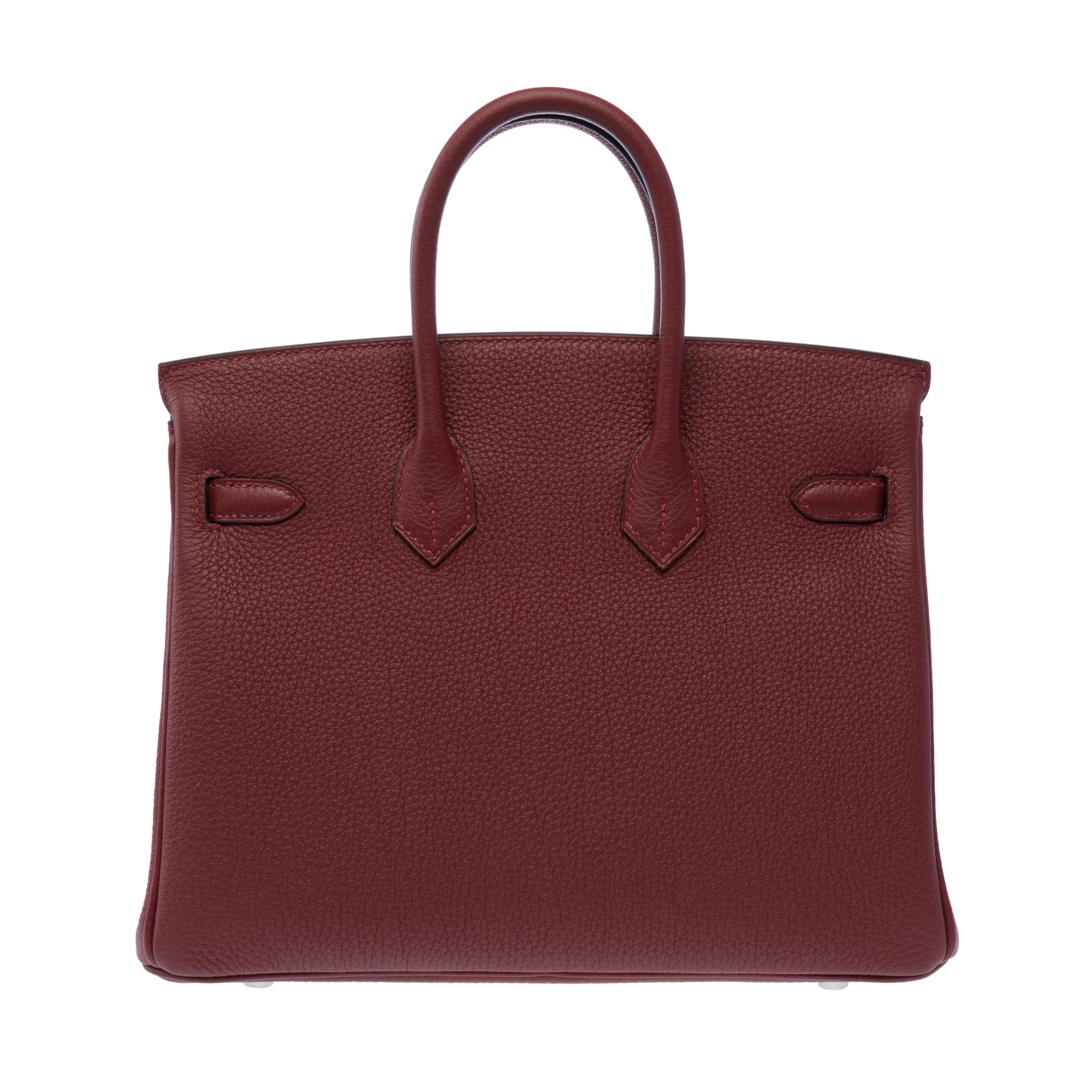 Sac HERMES Birkin 25 en Cuir Bordeaux - 103389