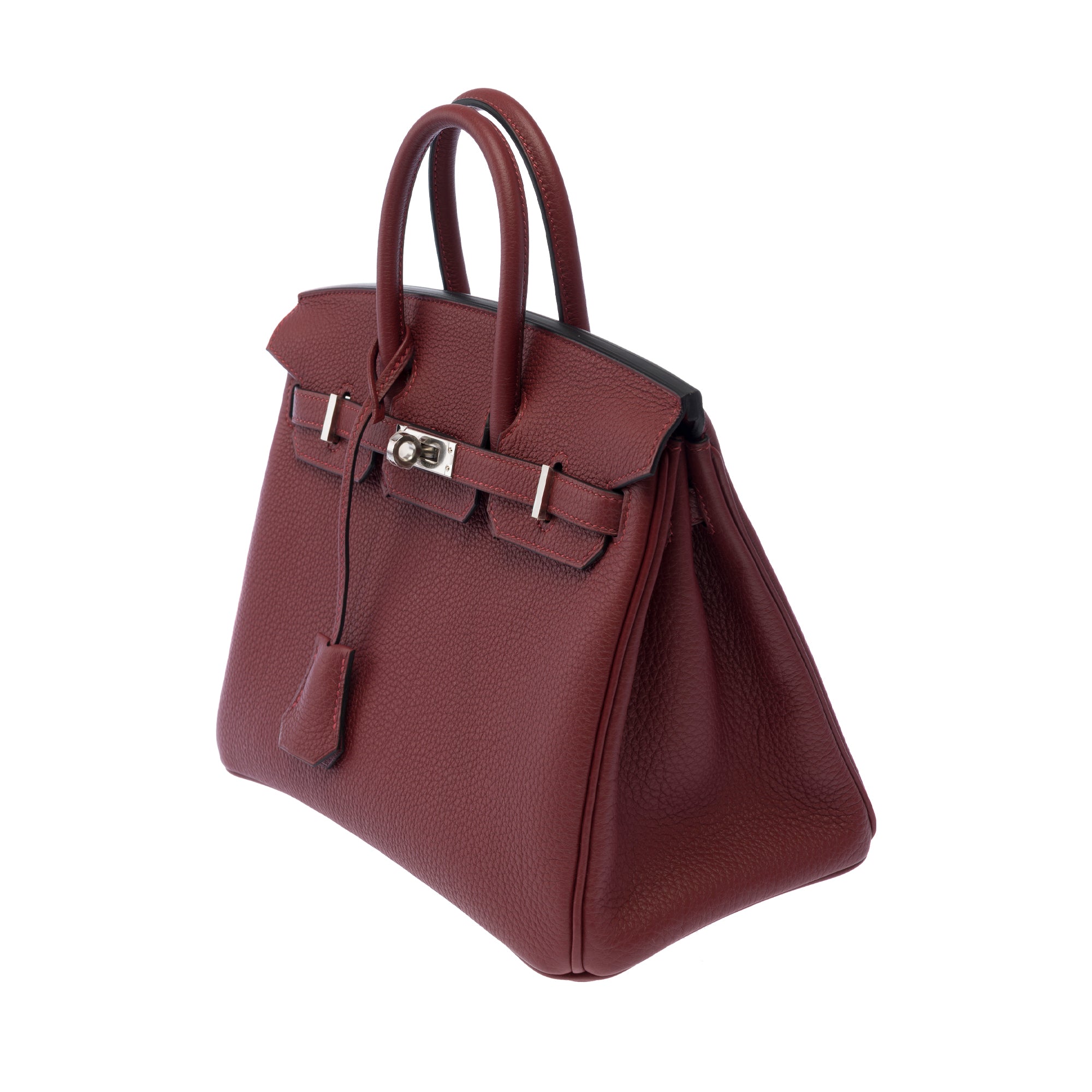 Sac HERMES Birkin 25 en Cuir Bordeaux - 103389