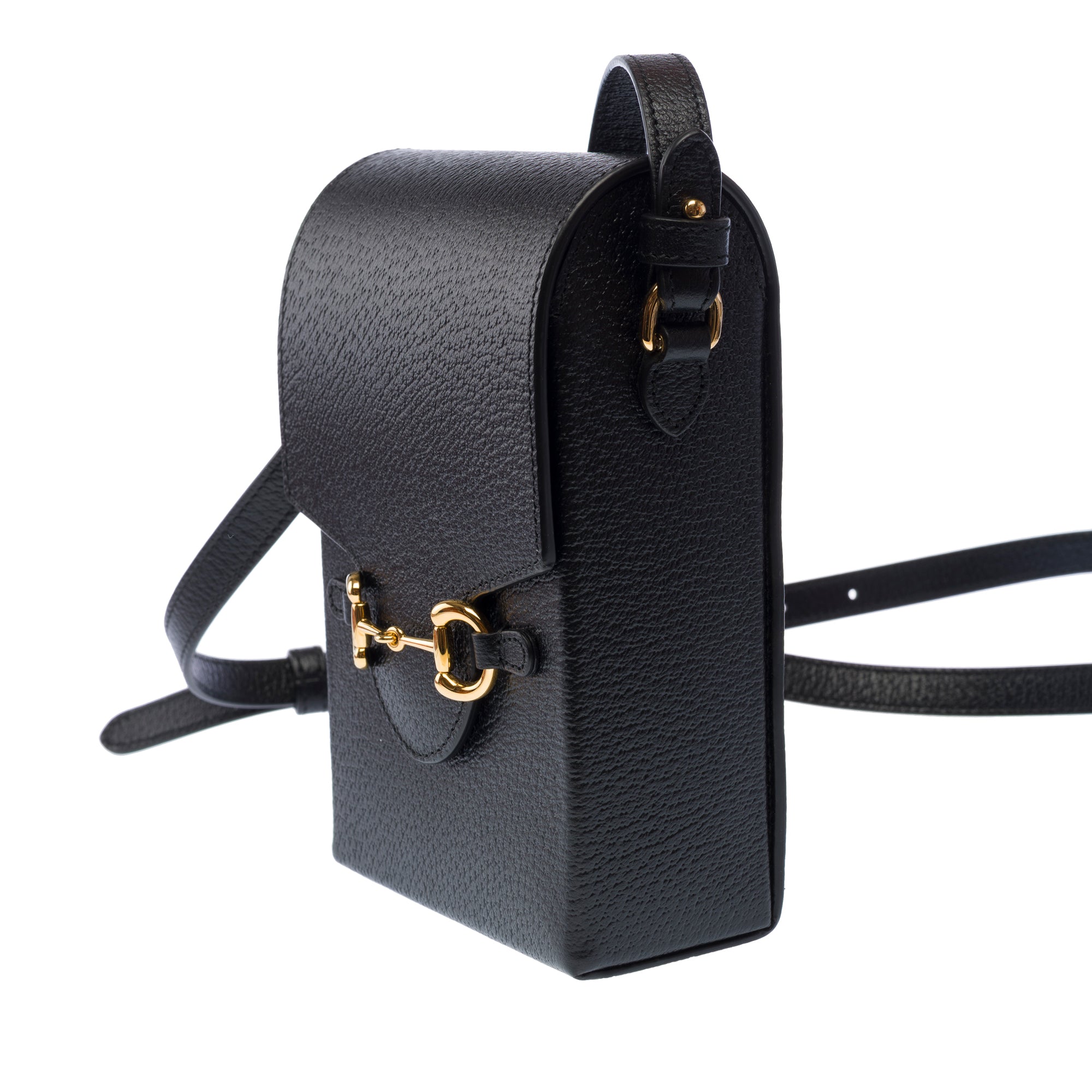 Sac GUCCI Horsebit 1955 Vertical en Cuir Noir - 103384
