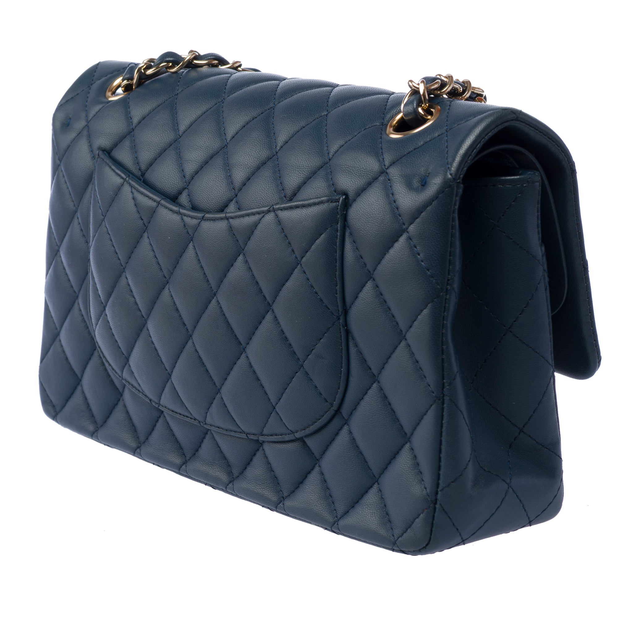 Sac CHANEL Timeless/Classique en Cuir Bleu - 103394