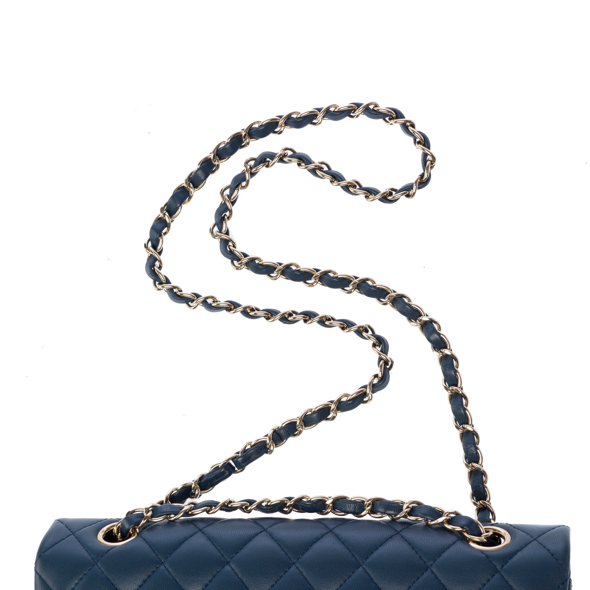 Sac CHANEL Timeless/Classique en Cuir Bleu - 103394