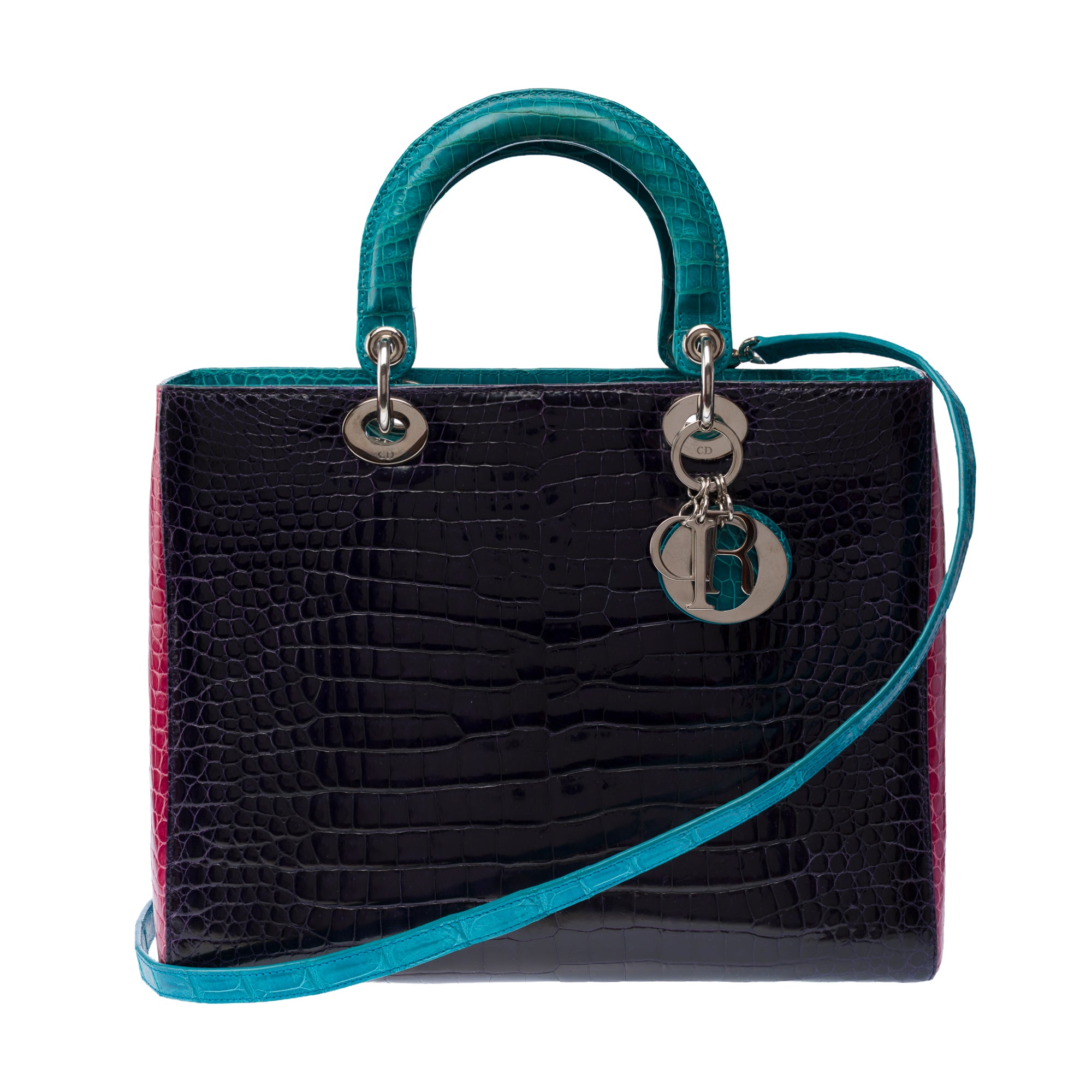 Sac DIOR Lady Dior en Cuirs exotiques Violet - 103013