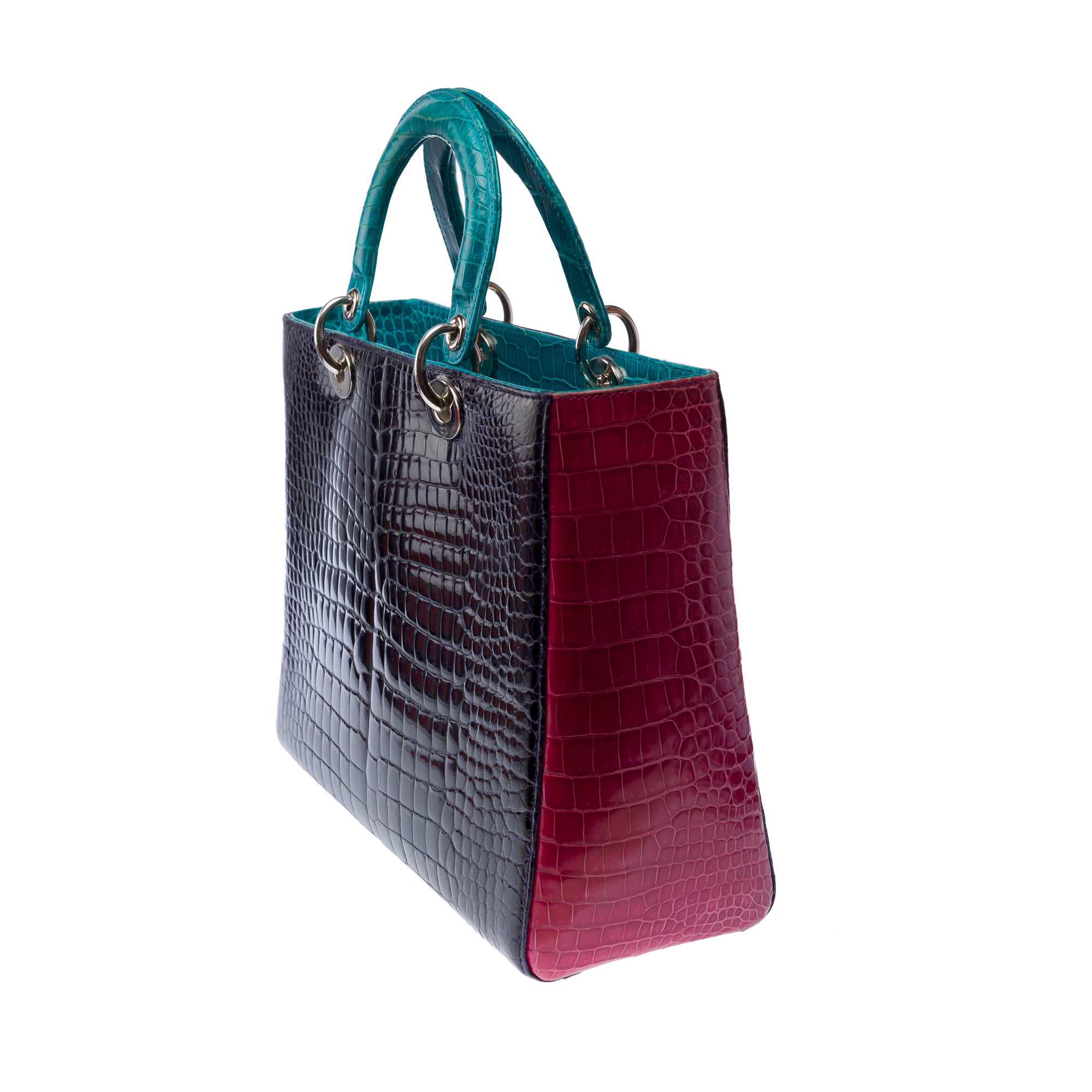 Sac DIOR Lady Dior en Cuirs exotiques Violet - 103013