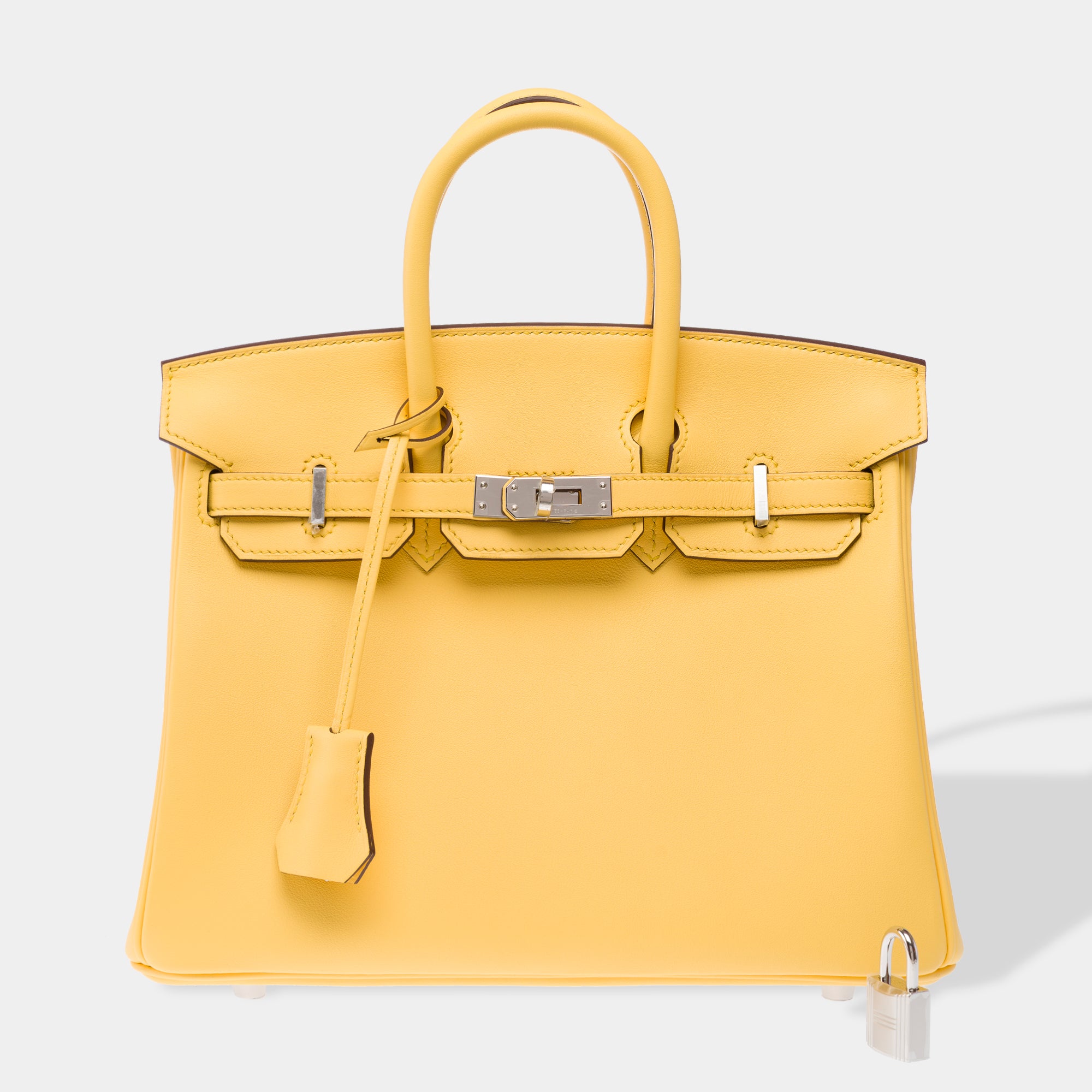 Sac HERMES Birkin 25 en Cuir Jaune - 103405