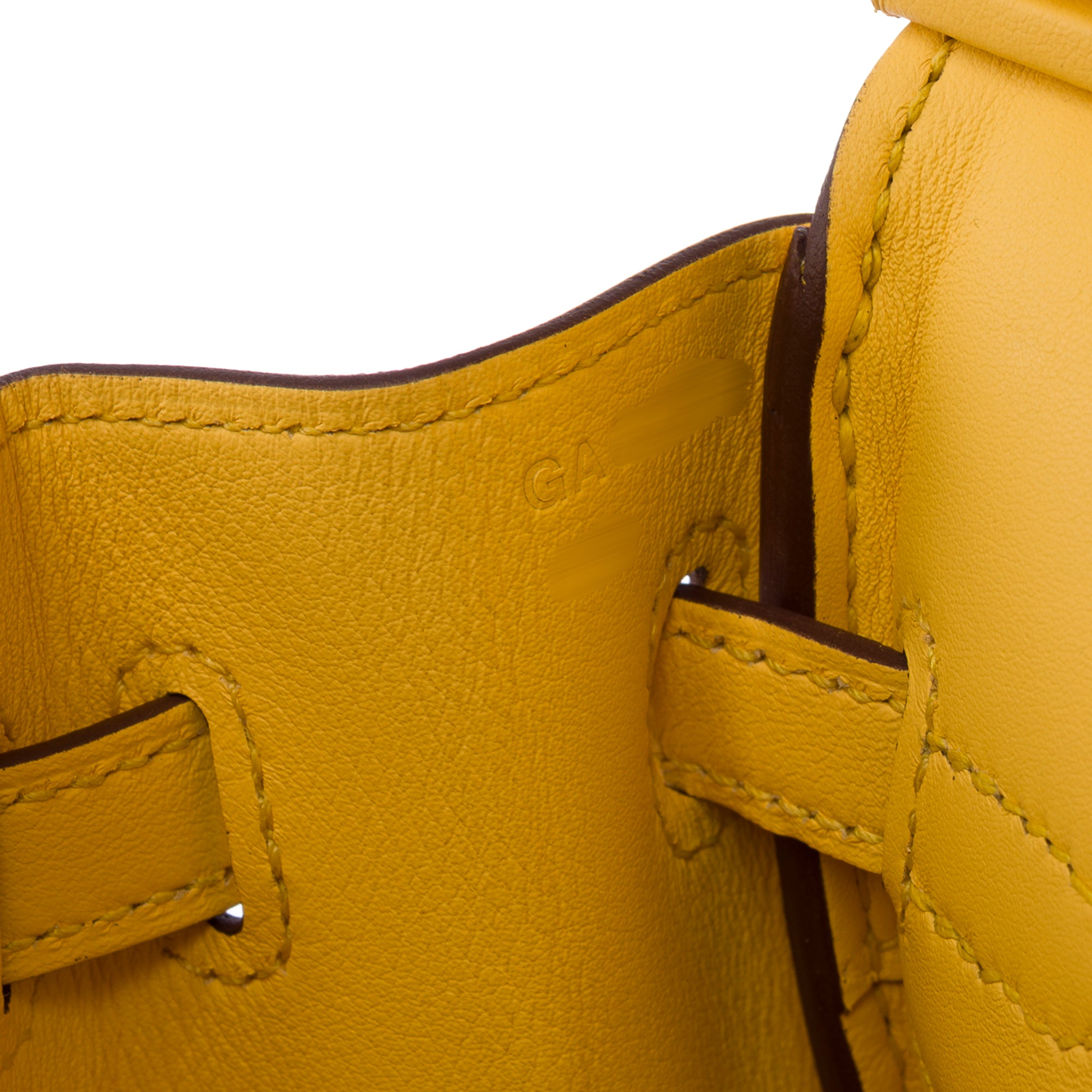 Sac HERMES Birkin 25 en Cuir Jaune - 103405
