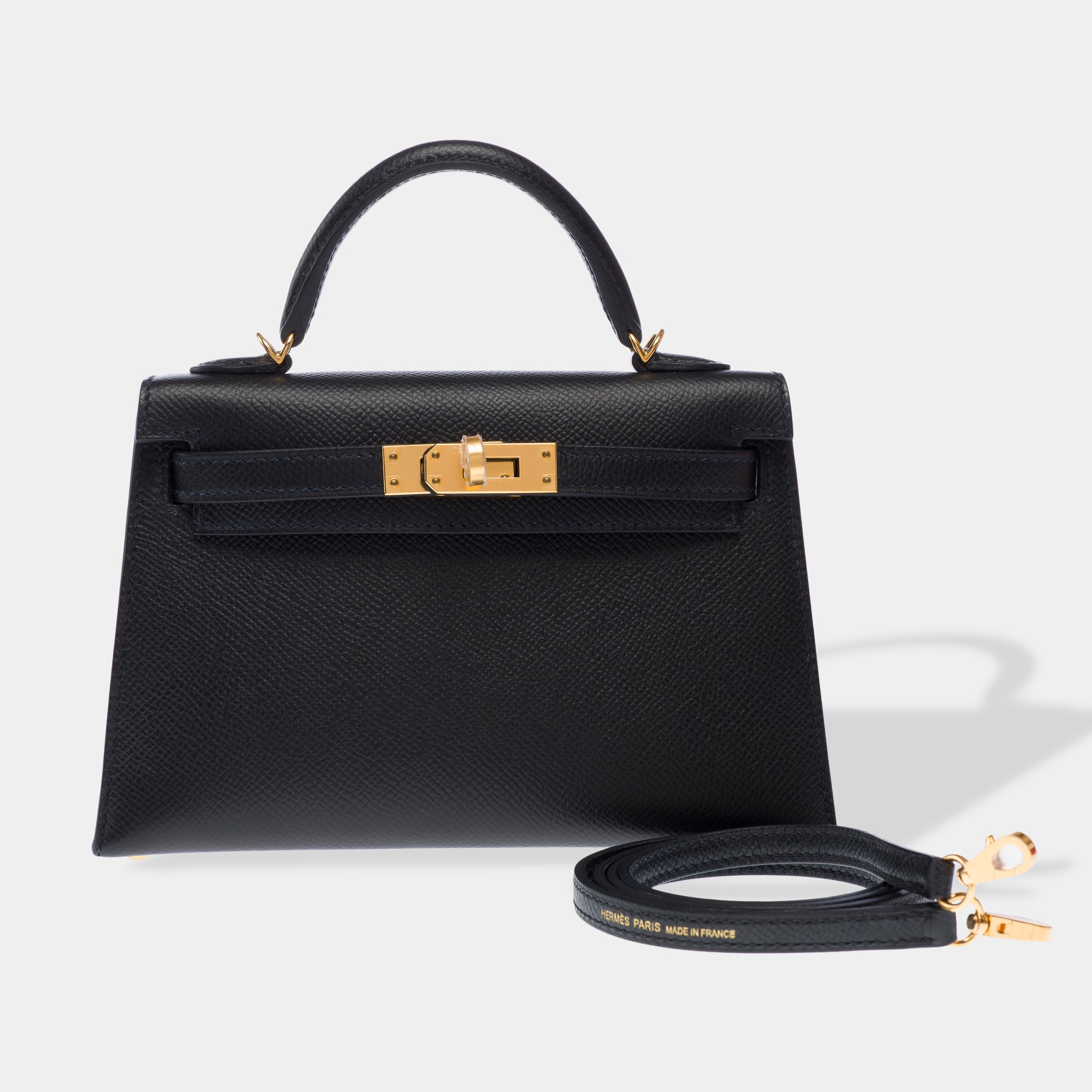 Sac HERMES Kelly Mini en Cuir Noir - 103402
