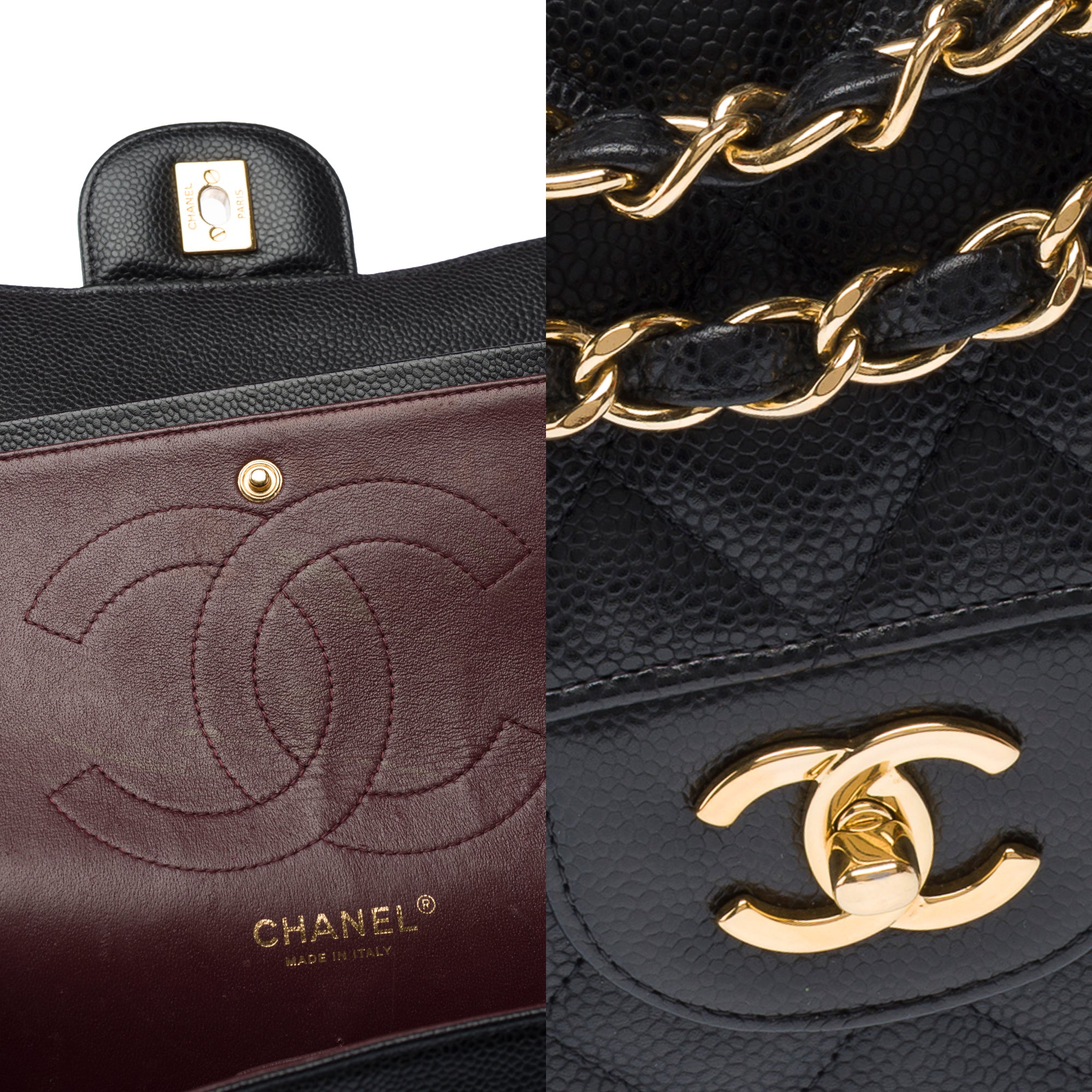 Sac CHANEL Timeless/Classique en Cuir Noir - 103396