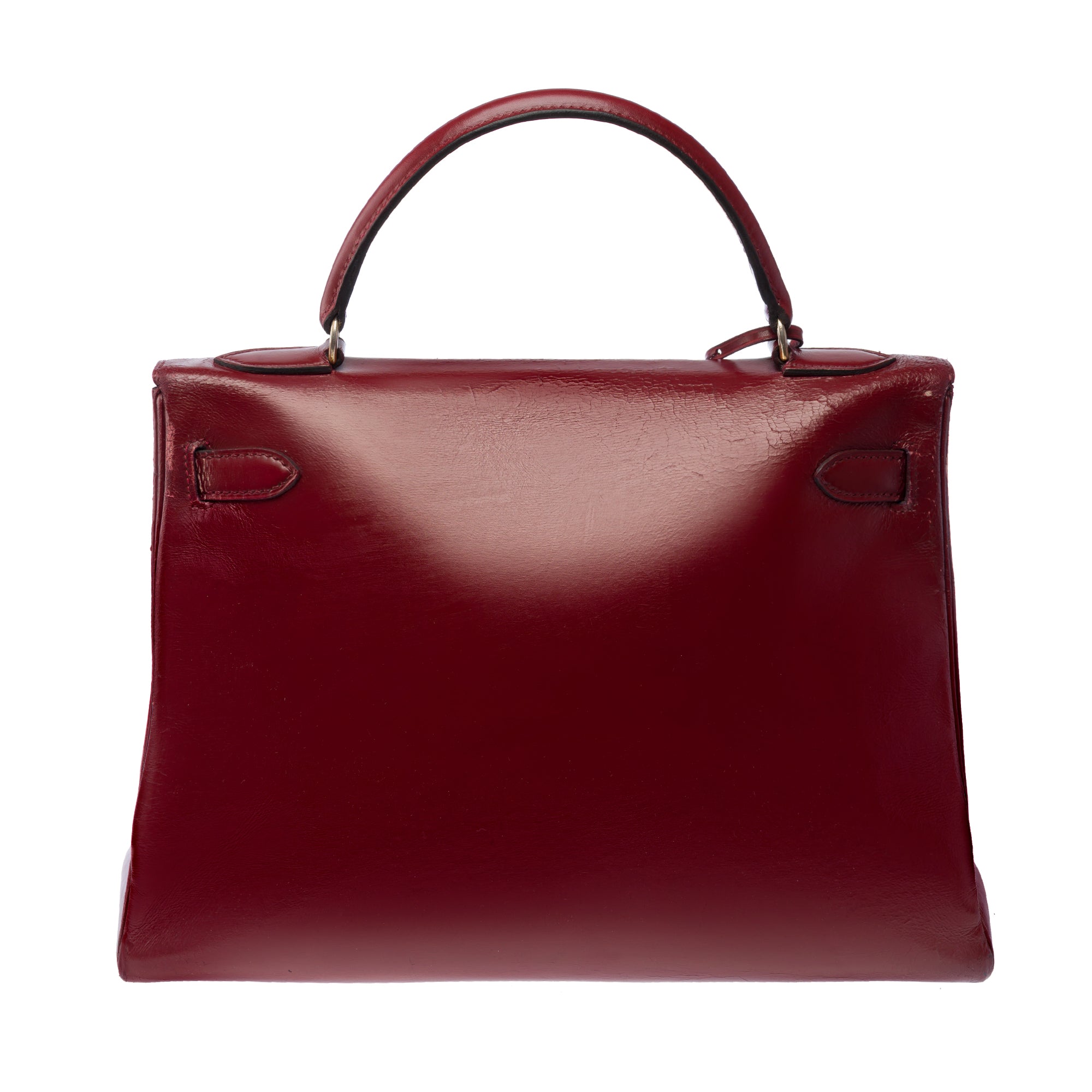 Sac HERMES Kelly 32 en Cuir Bordeaux - 103406