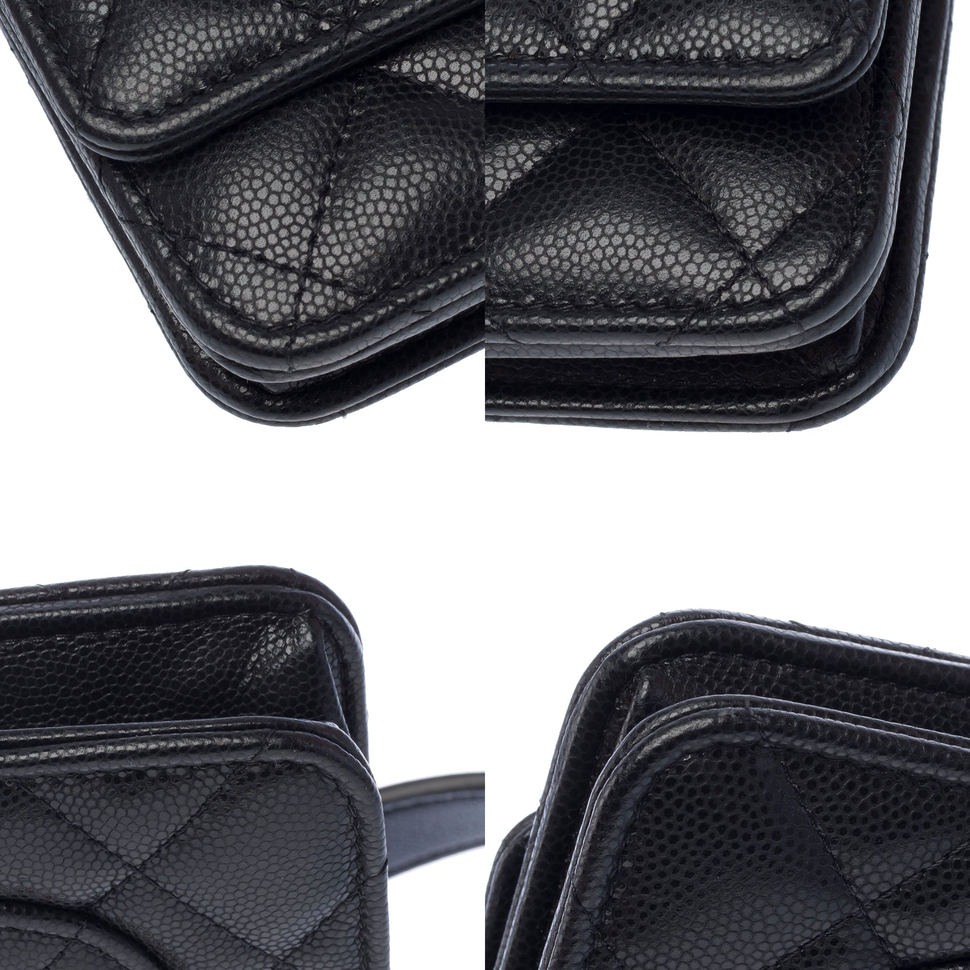 Sac CHANEL Wallet on Chain en Cuir Noir - 103397