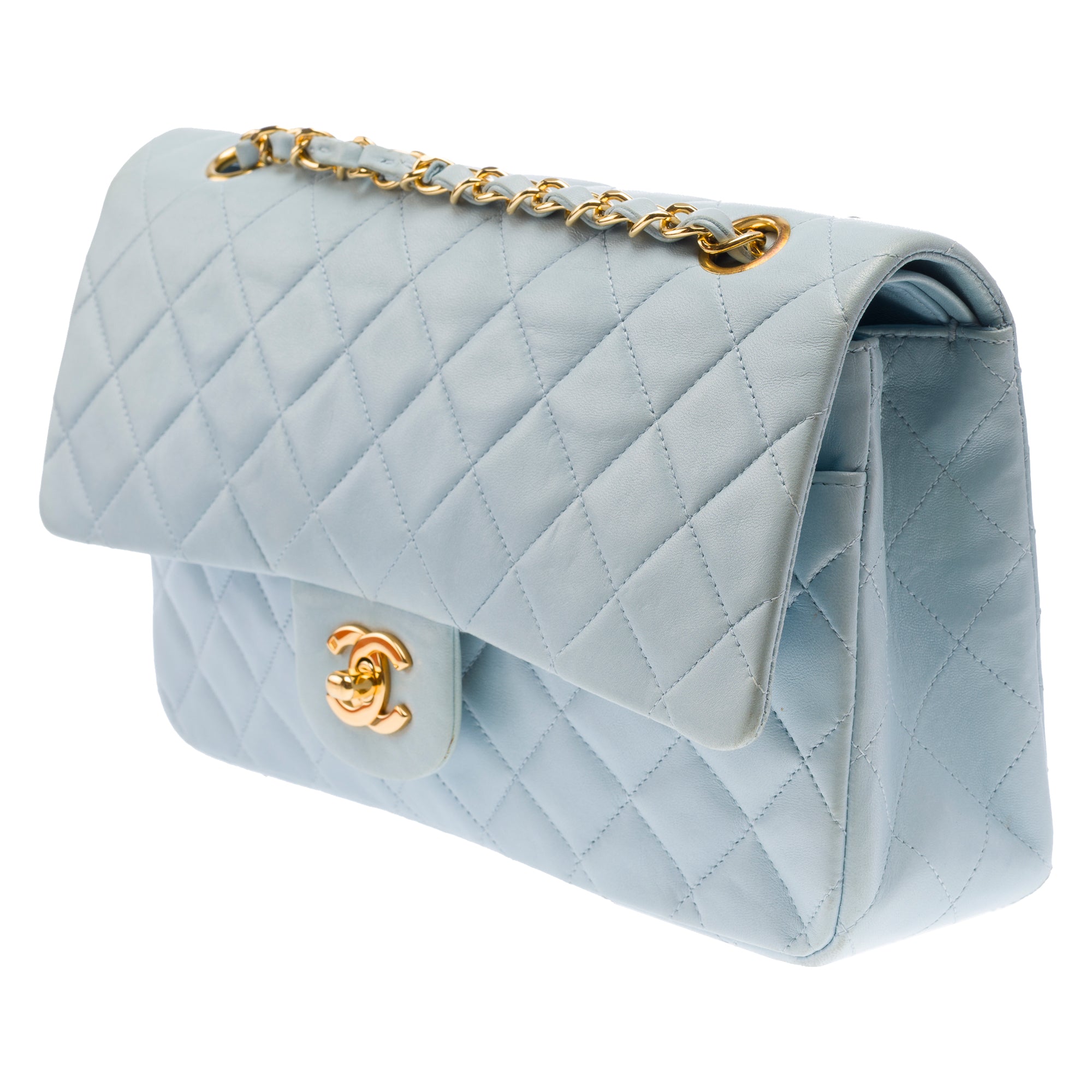 Sac CHANEL Timeless/Classique en Cuir Bleu - 103407