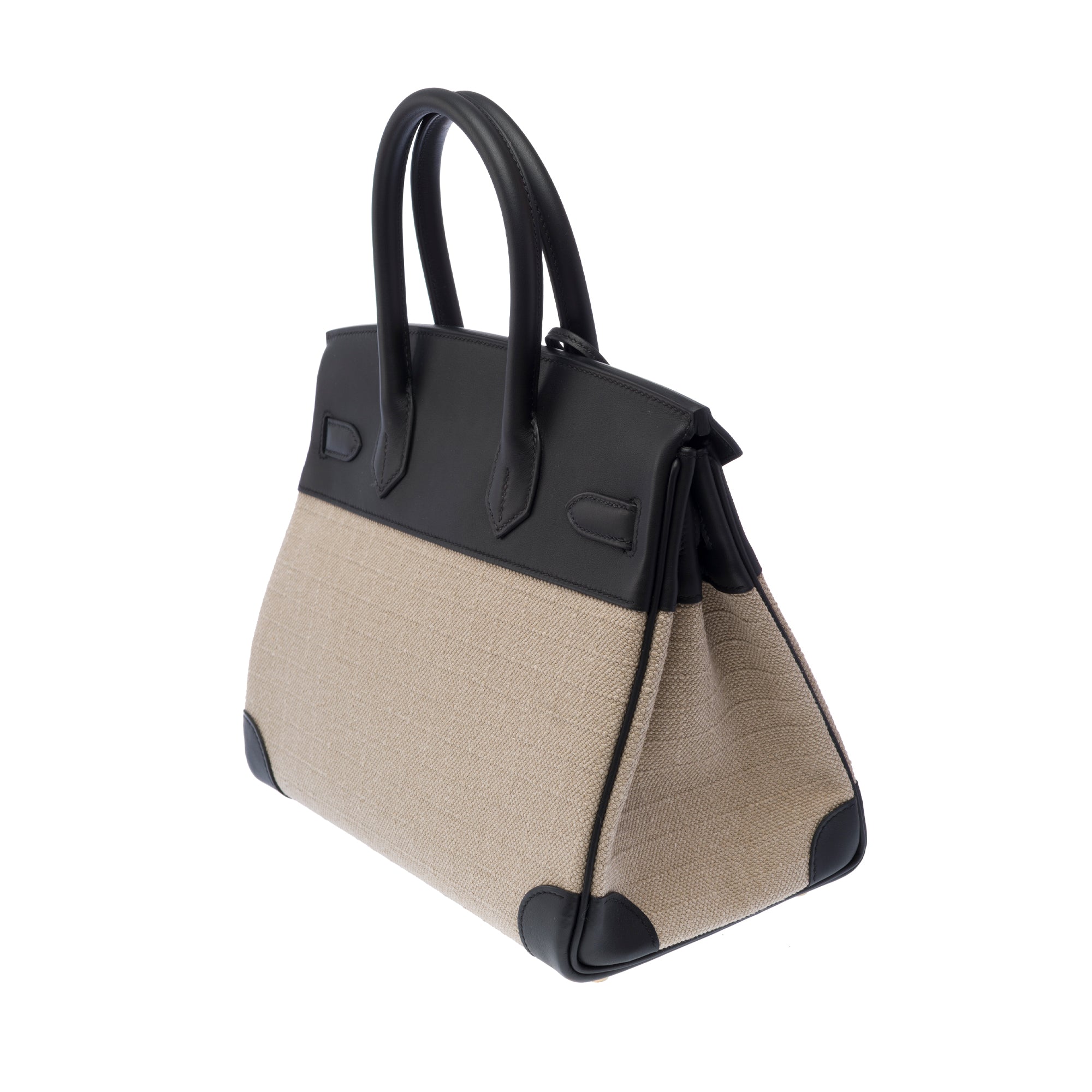 Sac HERMES Birkin 30 en Toile Beige - 103412