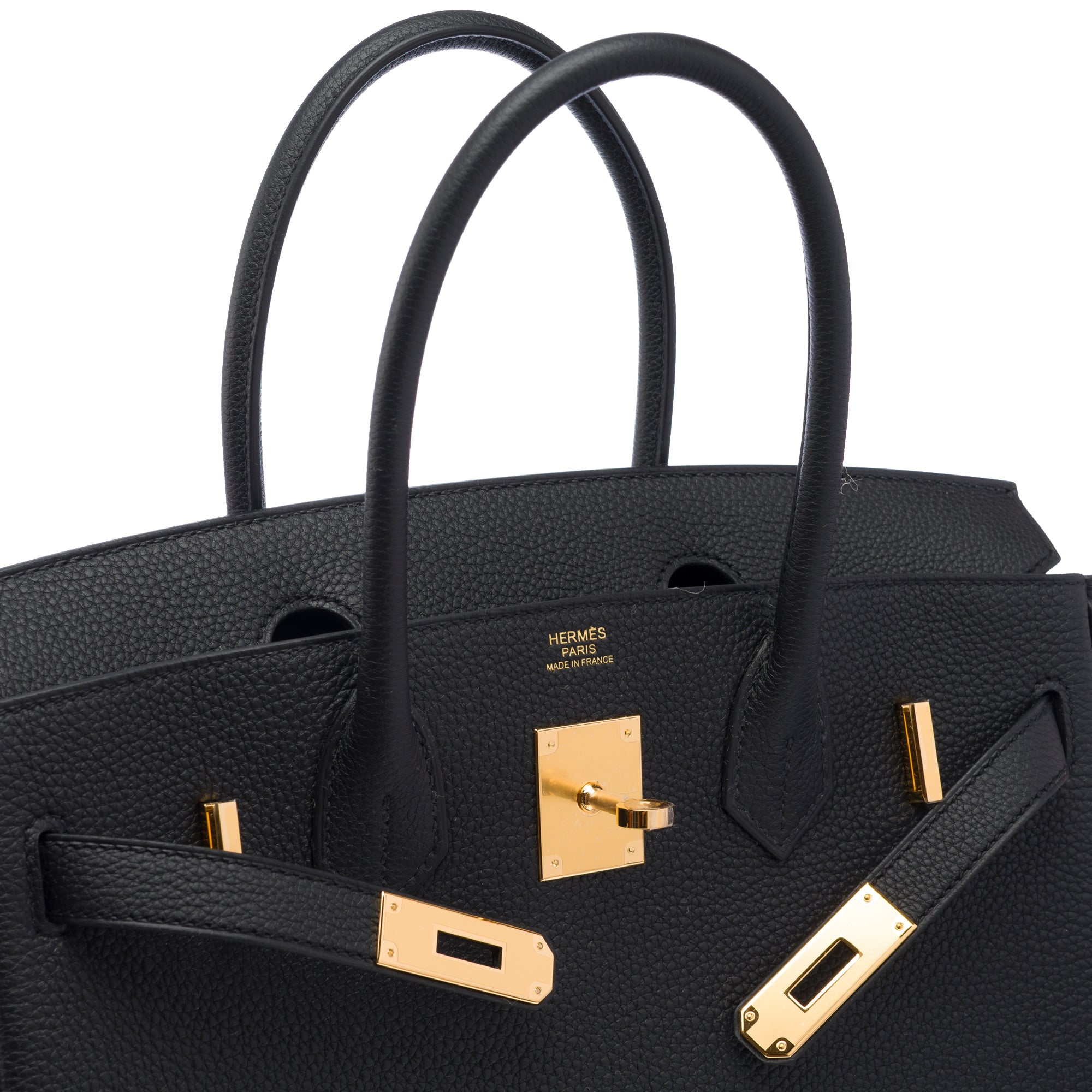 Sac HERMES Birkin 30 en Cuir Noir - 103328