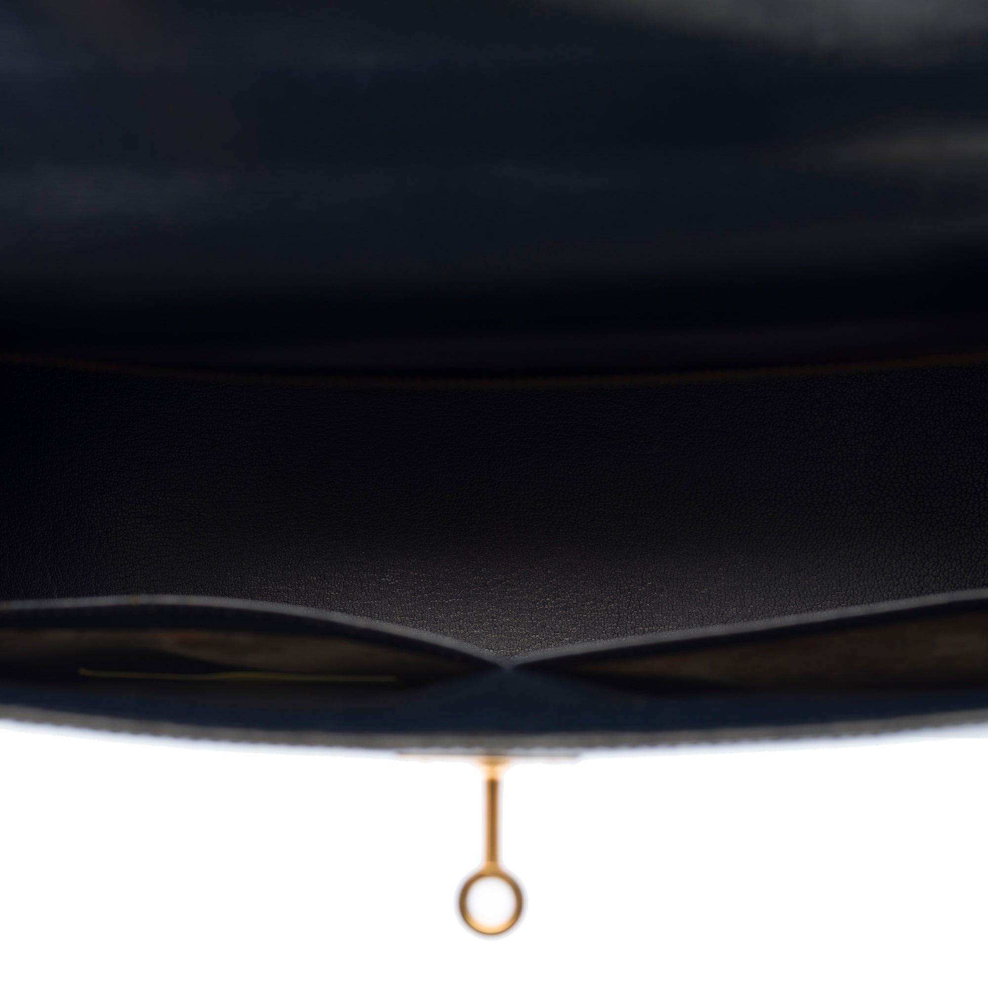 Sac HERMES Kelly 32 en Cuir Bleu Marine - 103411