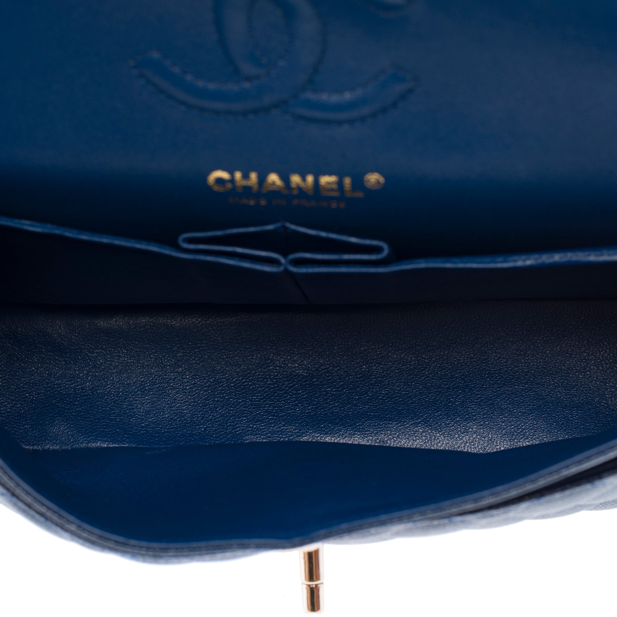 Sac CHANEL Timeless/Classique en Cuir Bleu Marine - 103424