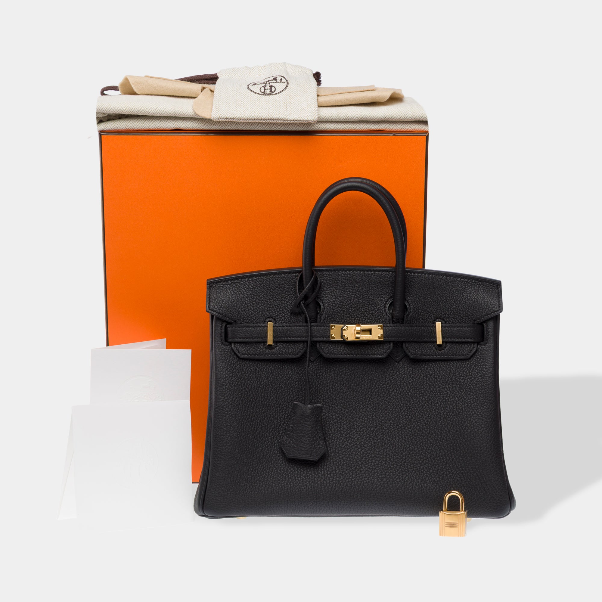 Sac HERMES Birkin 25 en Cuir Noir - 103426