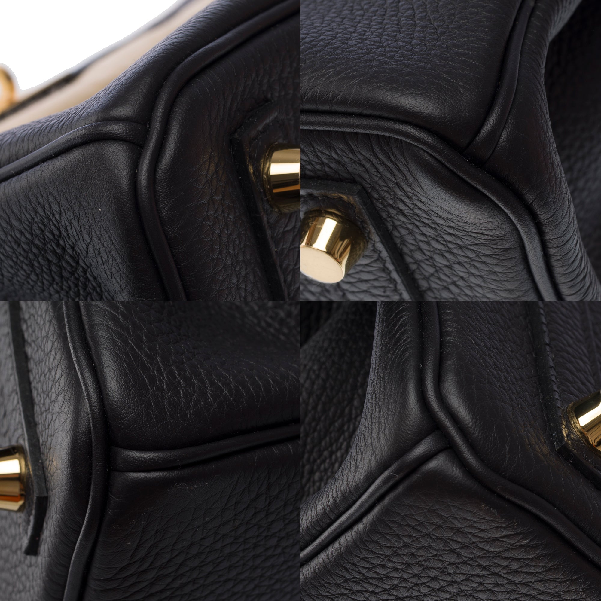 Sac HERMES Birkin 25 en Cuir Noir - 103426