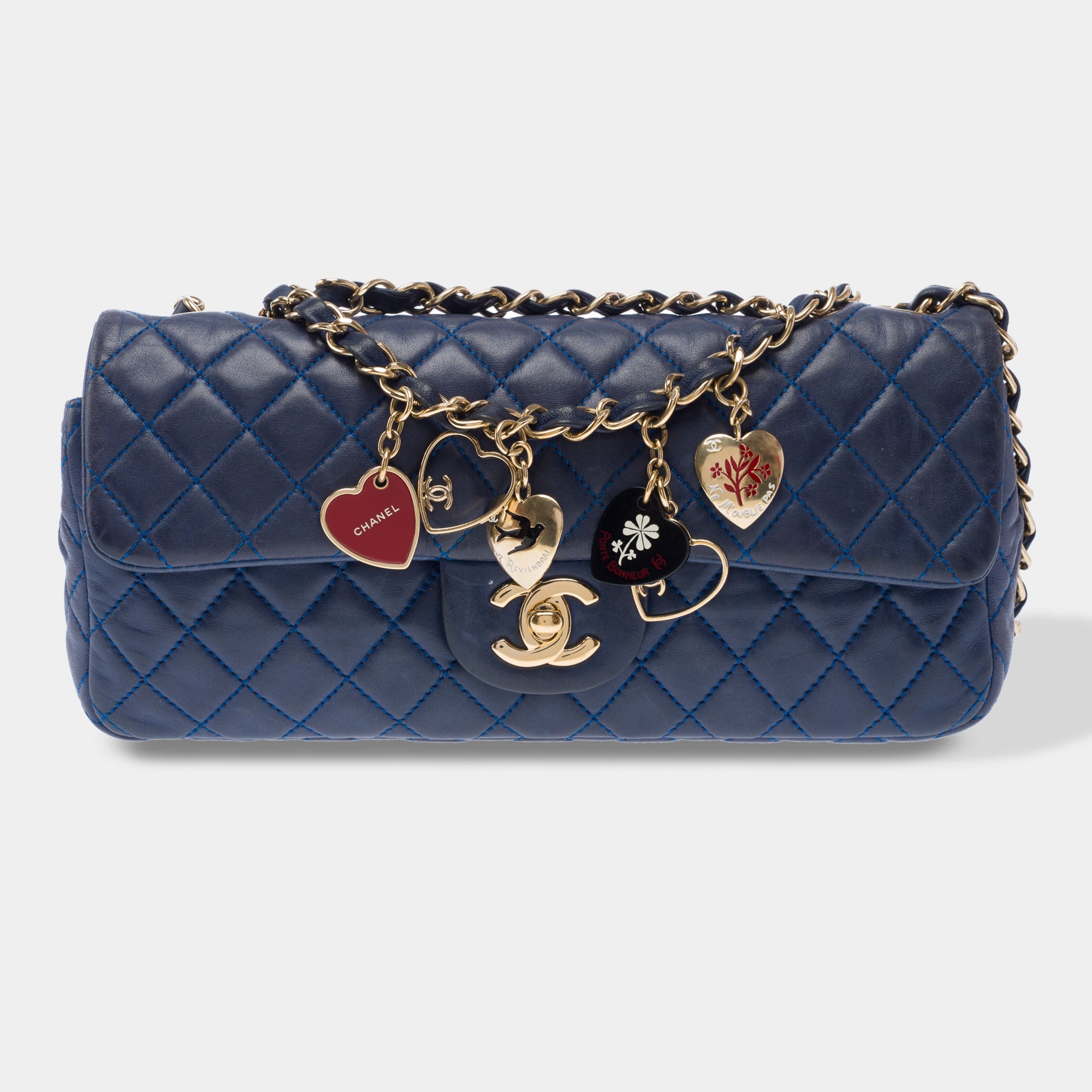 Sac CHANEL Timeless/Classique en Cuir Bleu Marine - 103428