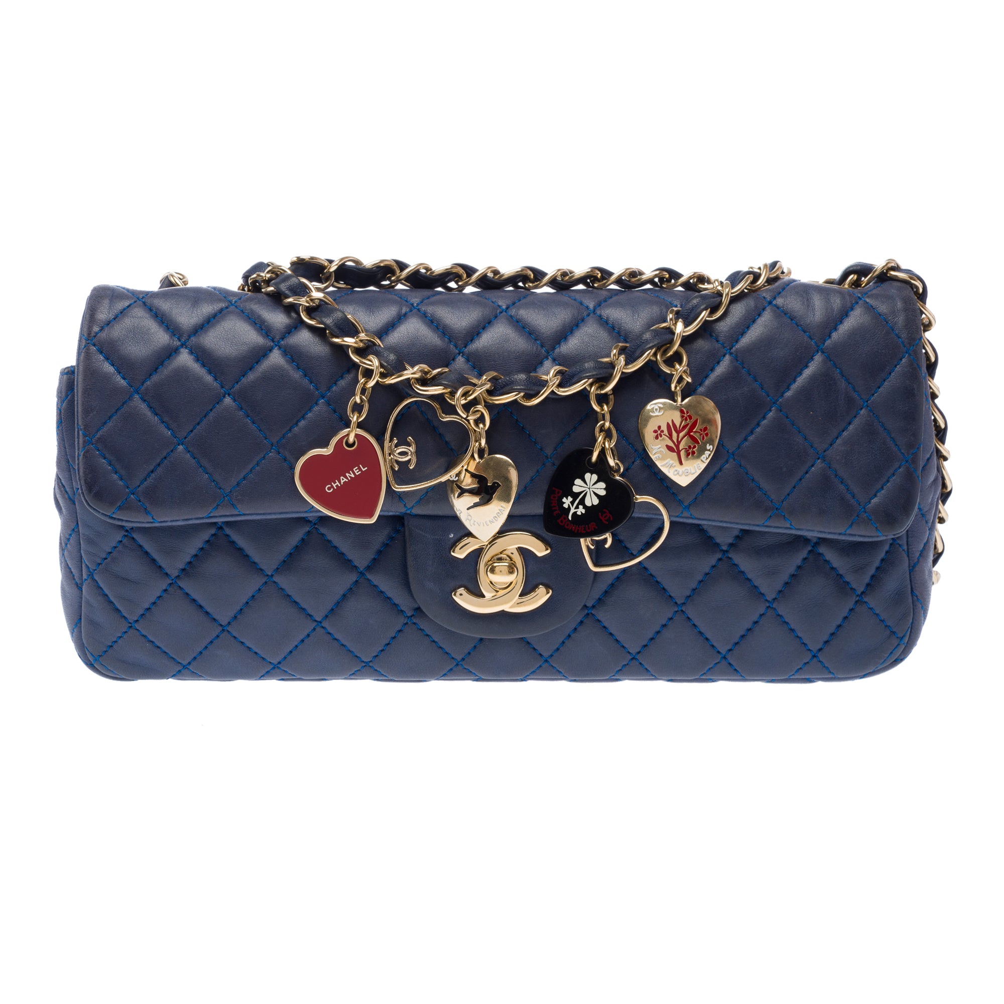Sac CHANEL Timeless/Classique en Cuir Bleu Marine - 103428
