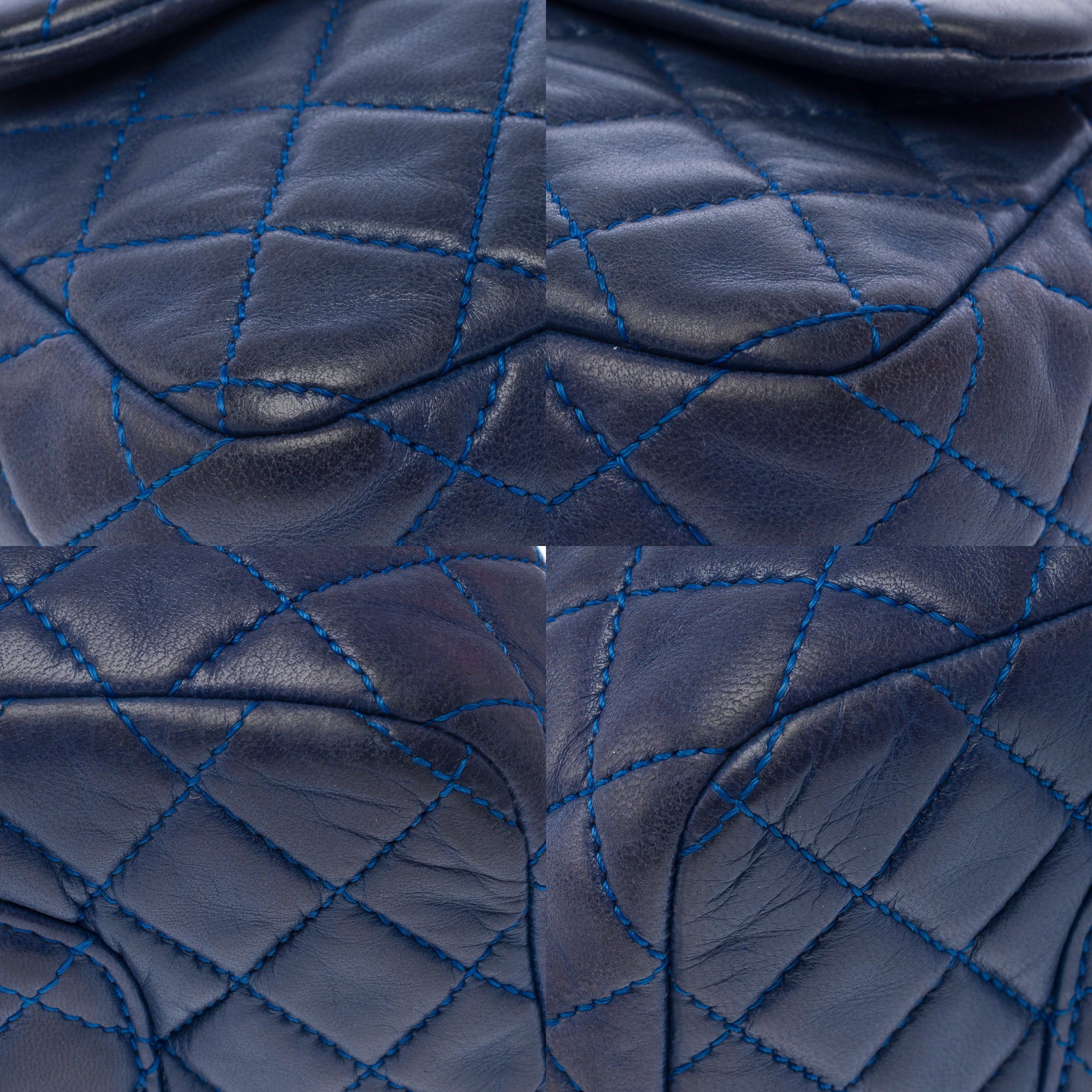 Sac CHANEL Timeless/Classique en Cuir Bleu Marine - 103428