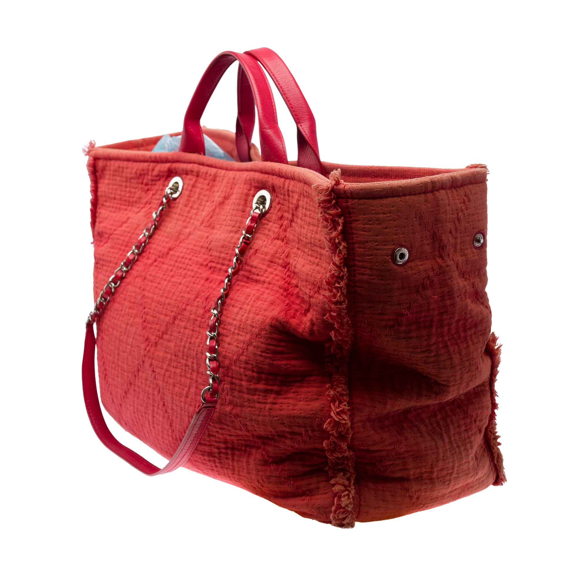 Sac CHANEL Deauville en Tweed Rouge - 103429