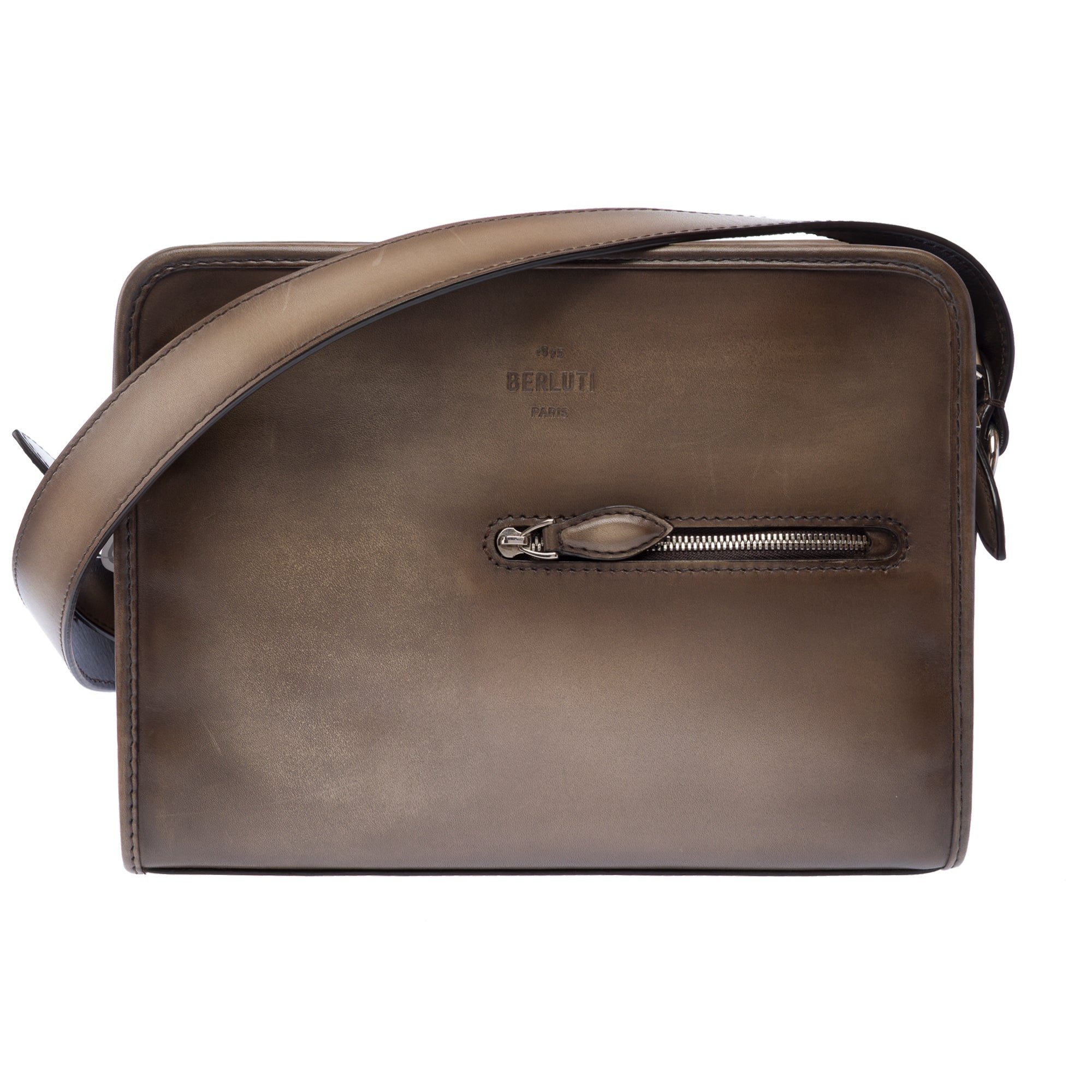 Sac NON SIGNE / UNSIGNED en Cuir Gris - 103436