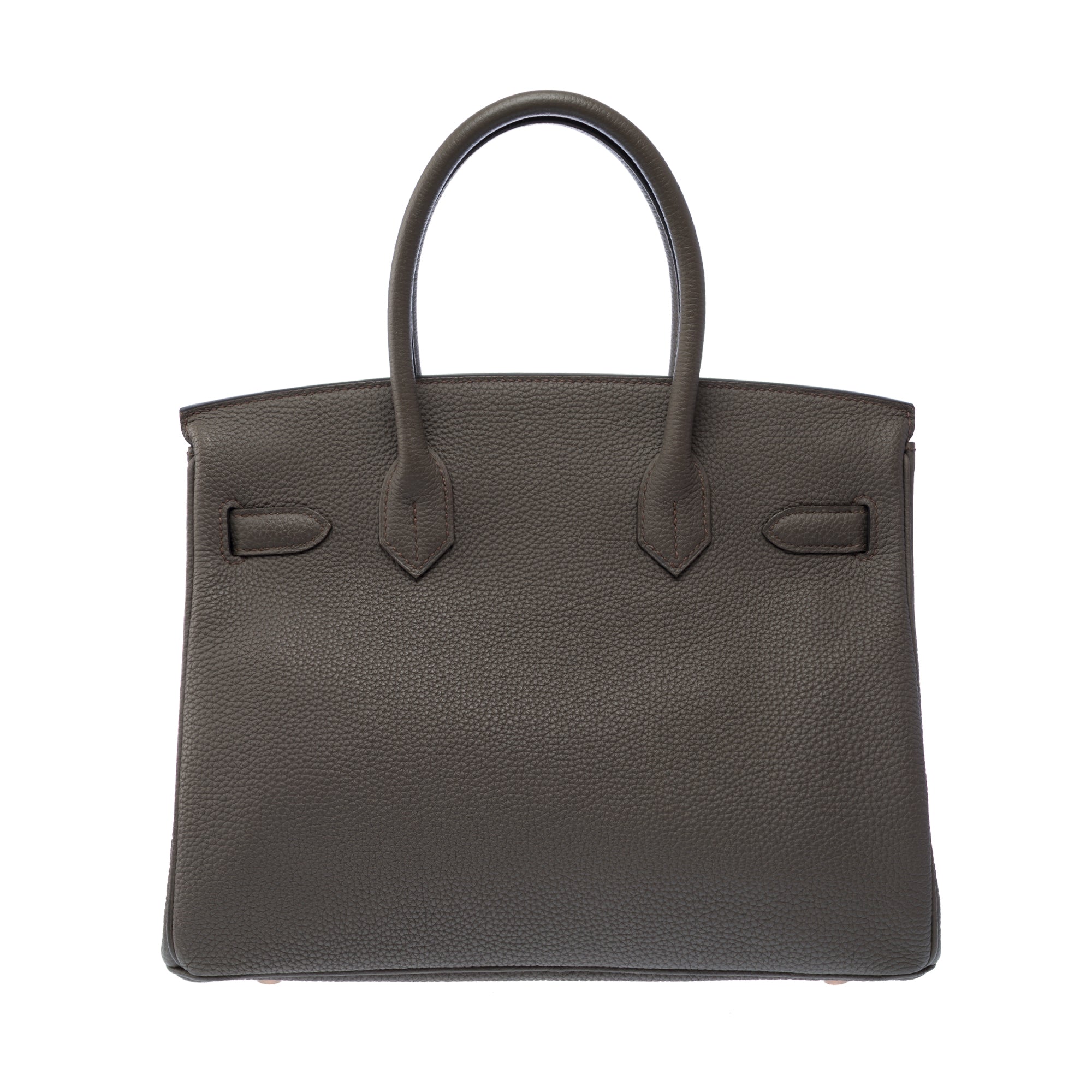 Sac HERMES Birkin 30 en Cuir Gris - 103454