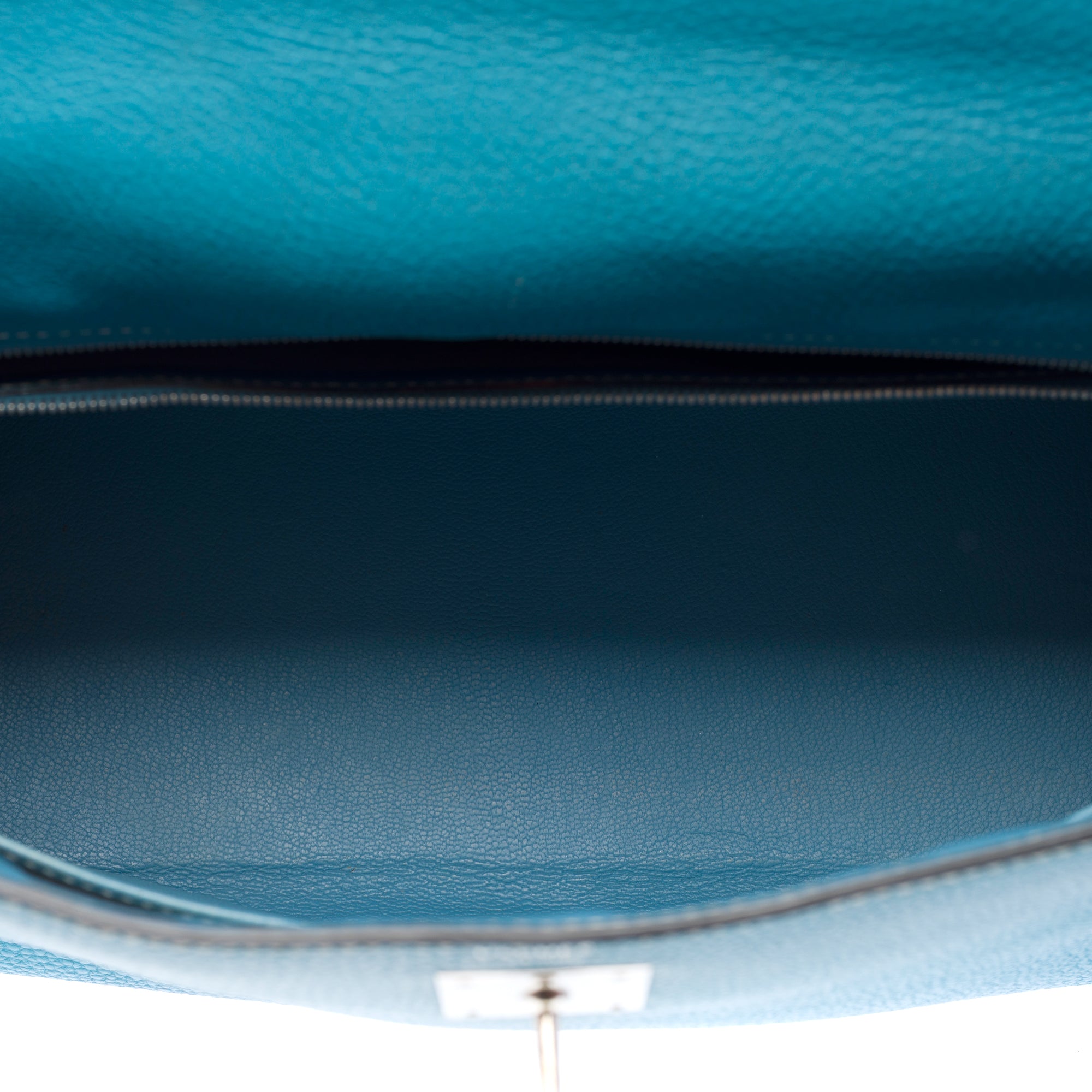 Sac HERMES Kelly 32 en Cuir Bleu - 103442