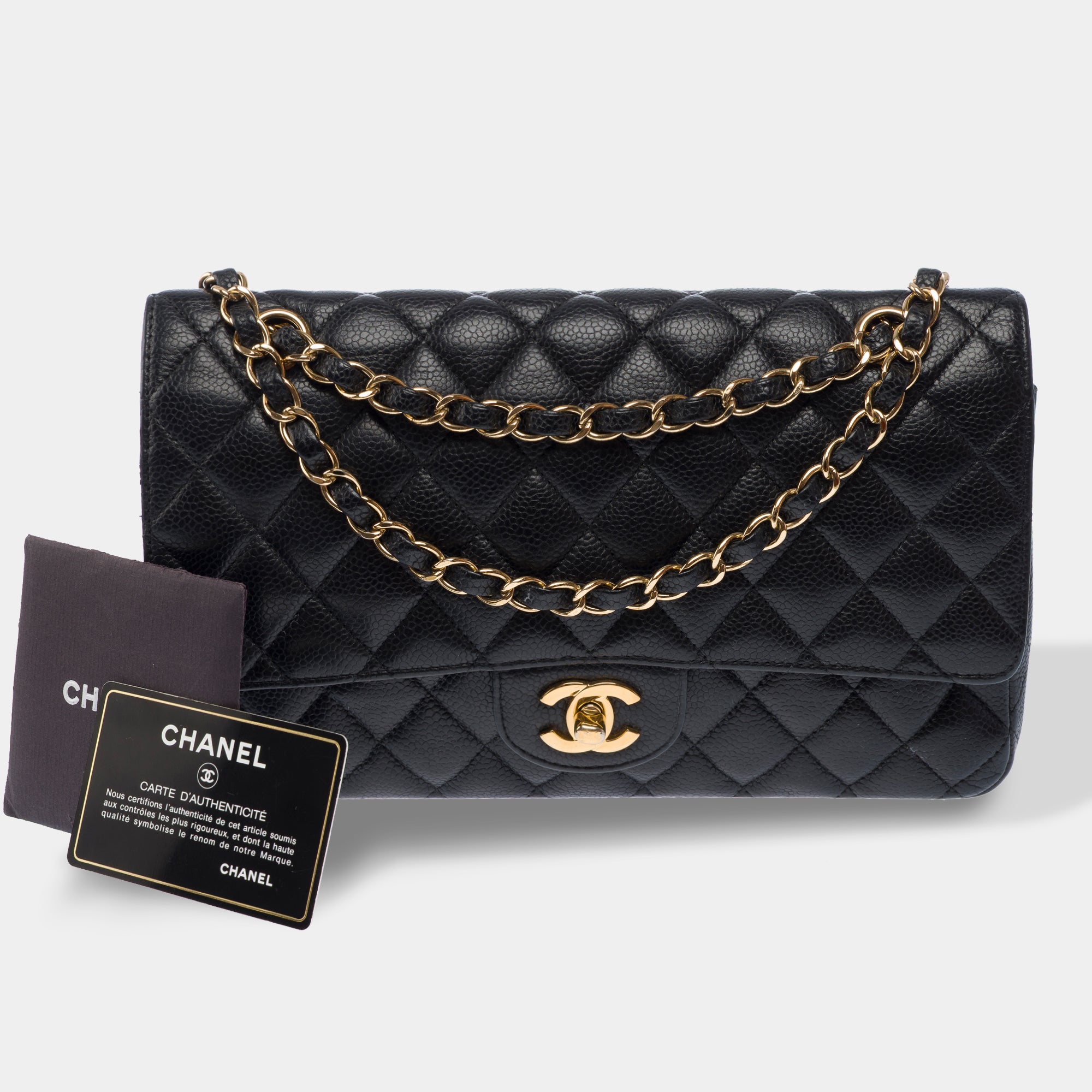 Sac CHANEL Timeless/Classique en Cuir Noir - 103437