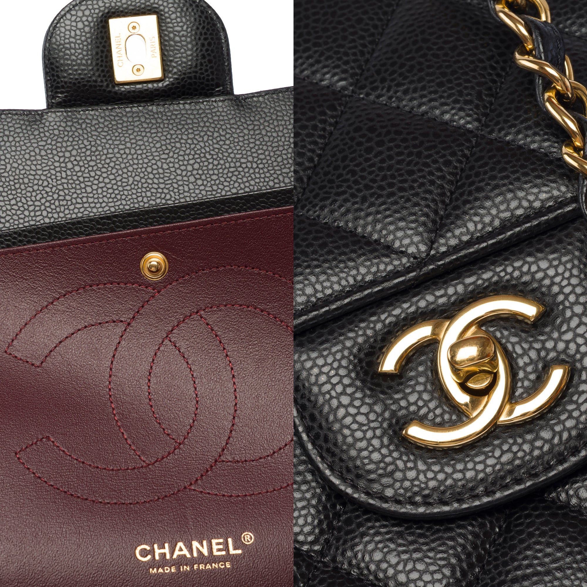 Sac CHANEL Timeless/Classique en Cuir Noir - 103468