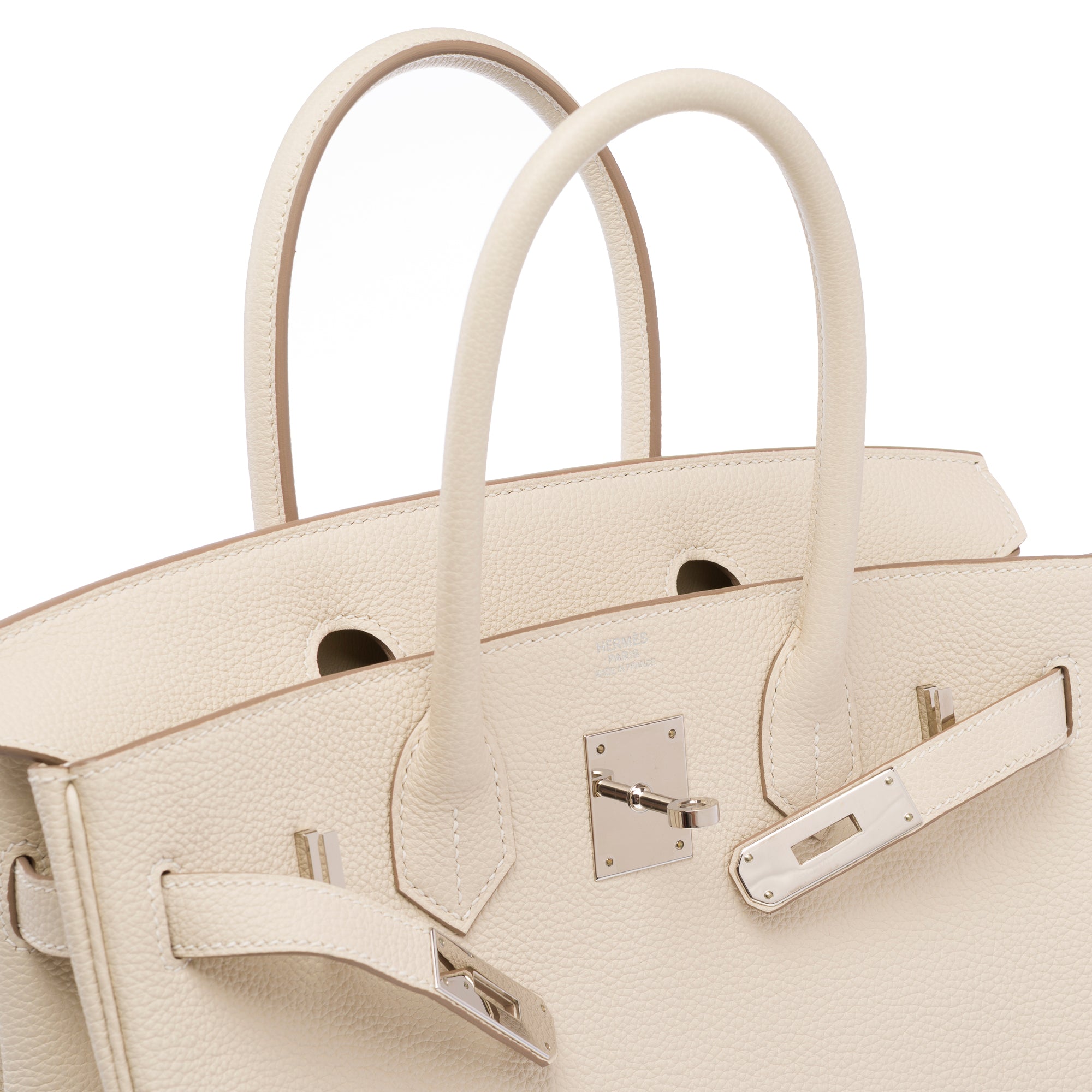 Sac HERMES Birkin 30 en Cuir Blanc - 103472