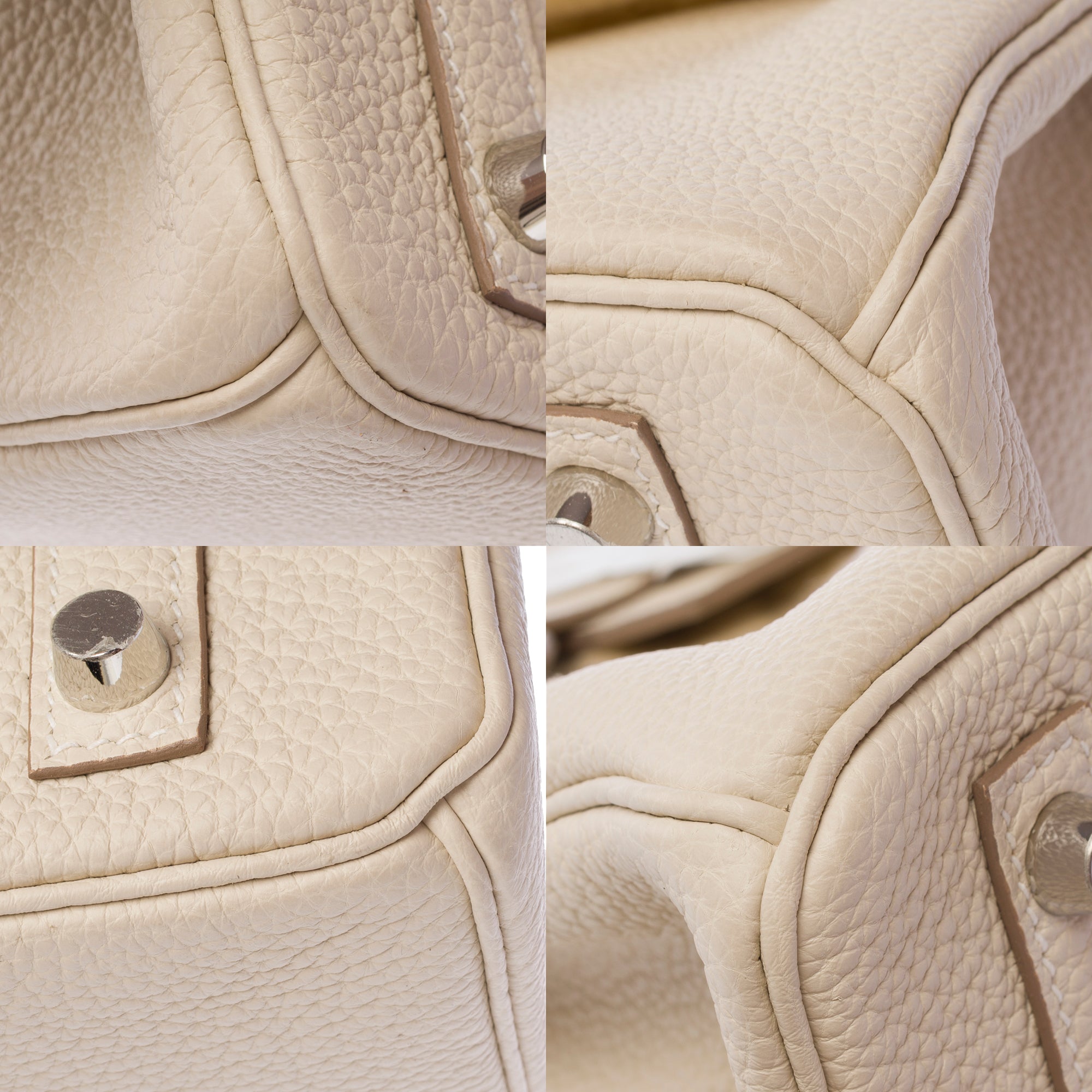 Sac HERMES Birkin 30 en Cuir Blanc - 103472