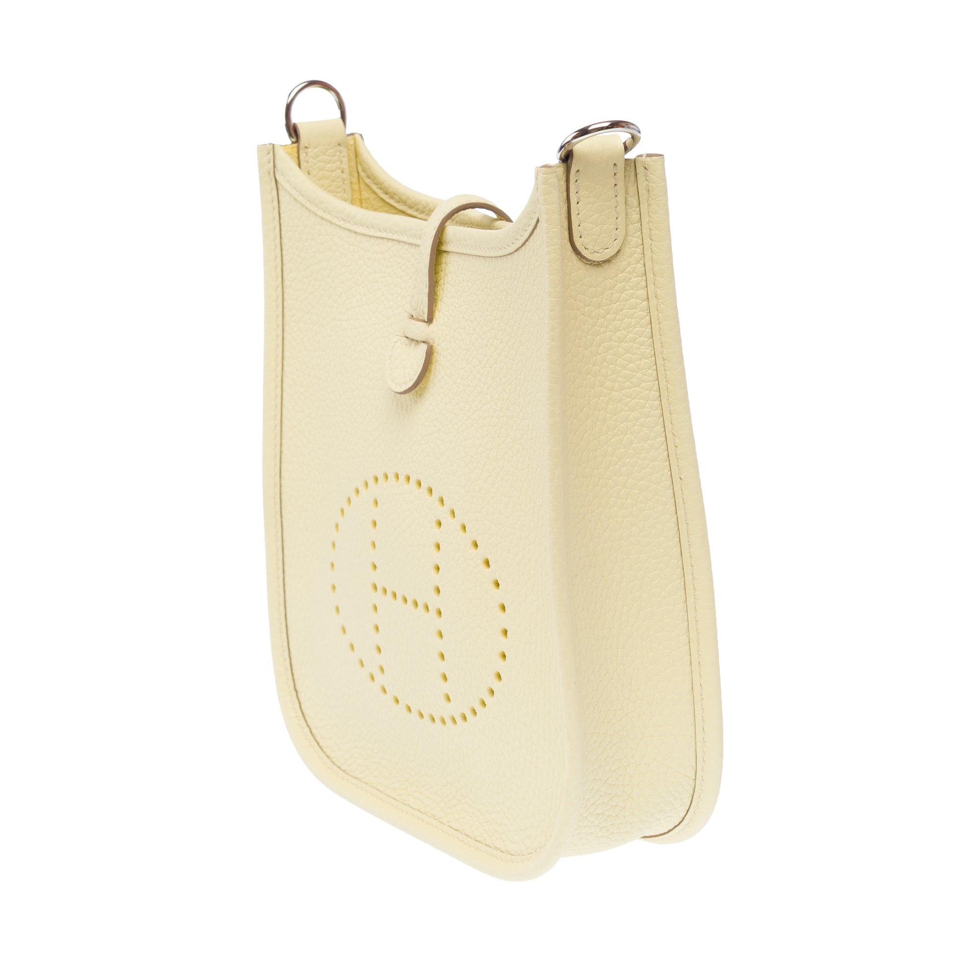 Sac HERMES Mini Evelyne en Cuir Jaune - 103473