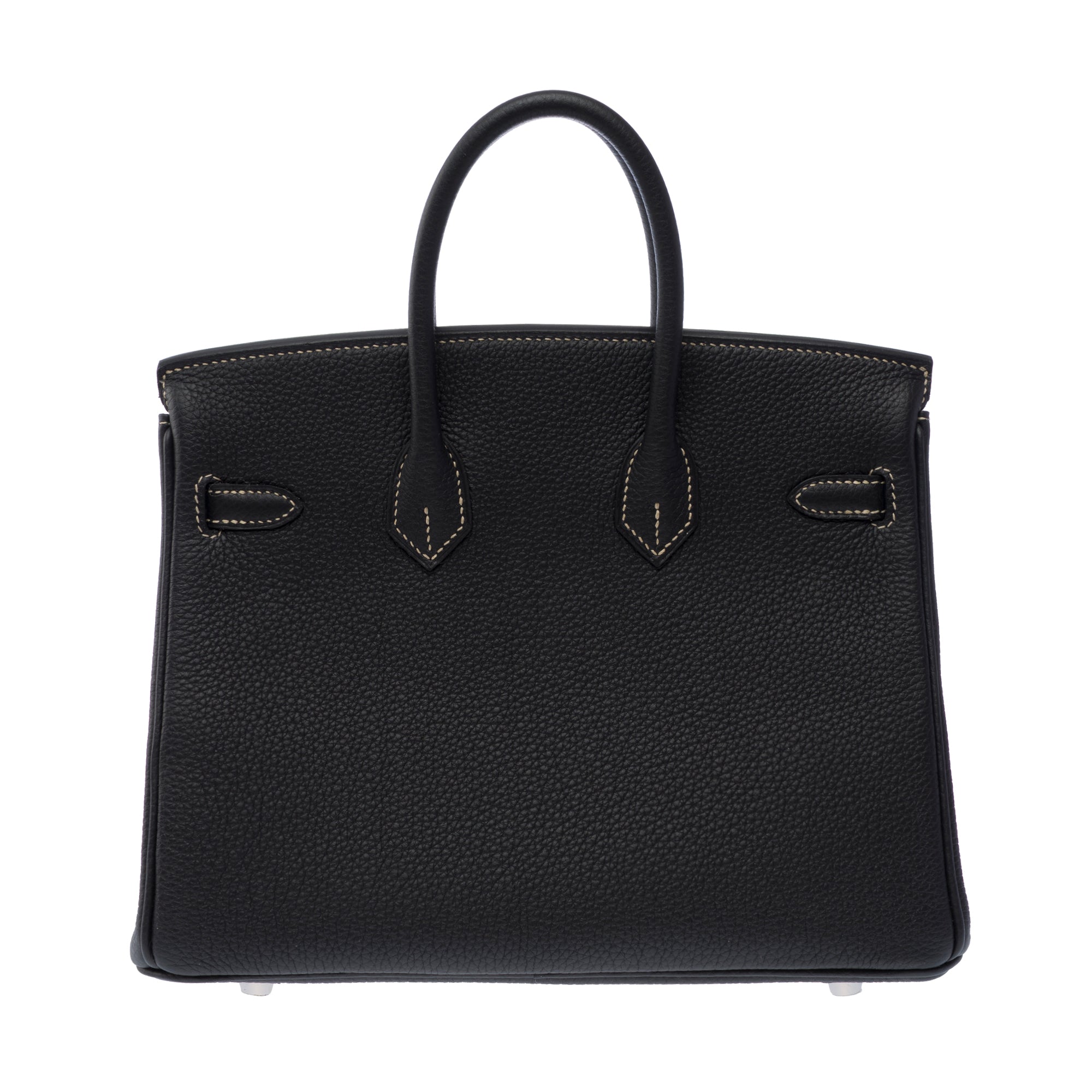 Sac HERMES Birkin 25 en Cuir Noir - 103470