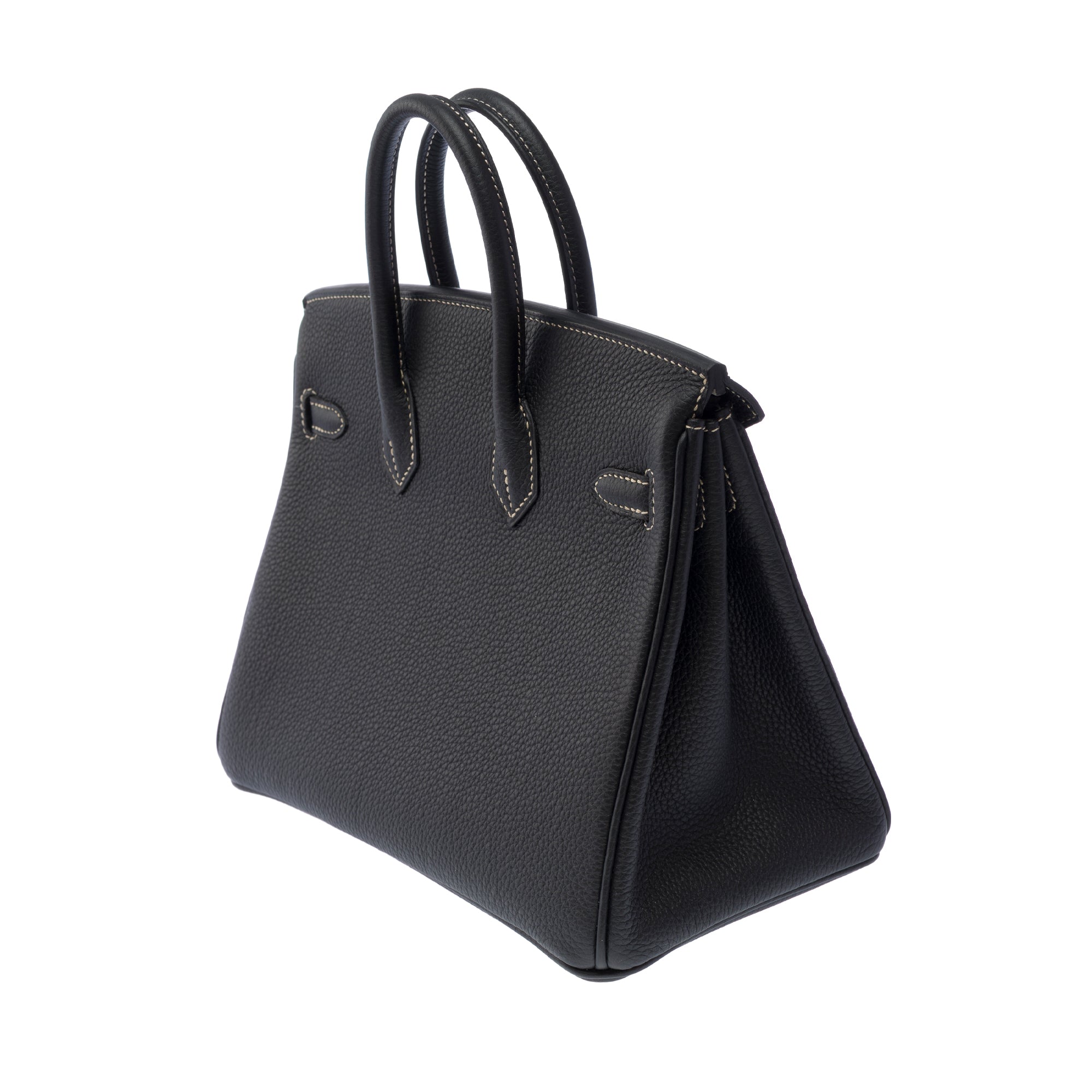 Sac HERMES Birkin 25 en Cuir Noir - 103470