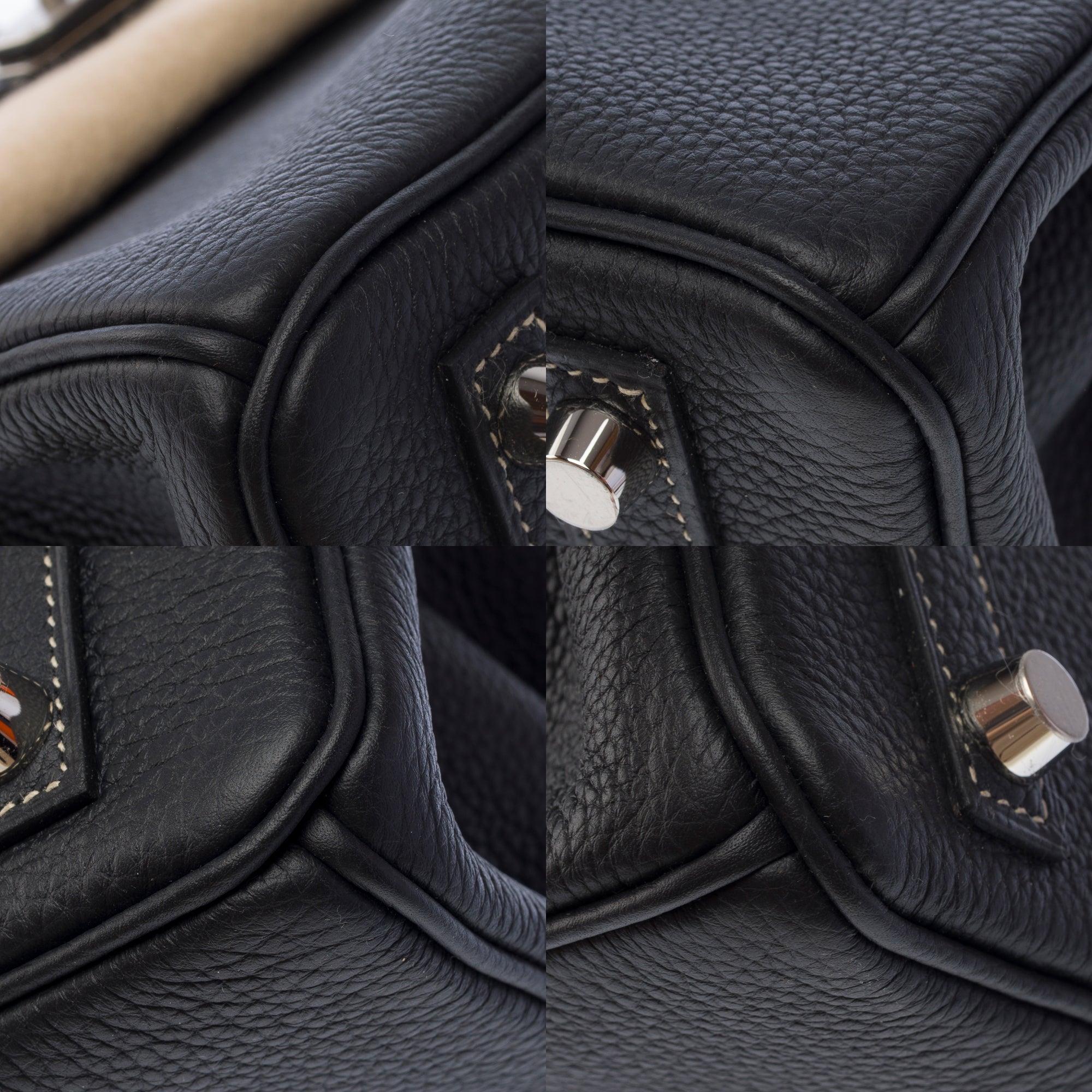 Sac HERMES Birkin 25 en Cuir Noir - 103470