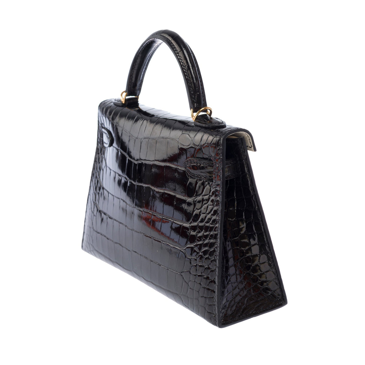 Sac HERMES Kelly Mini en Cuirs exotiques Noir - 103471