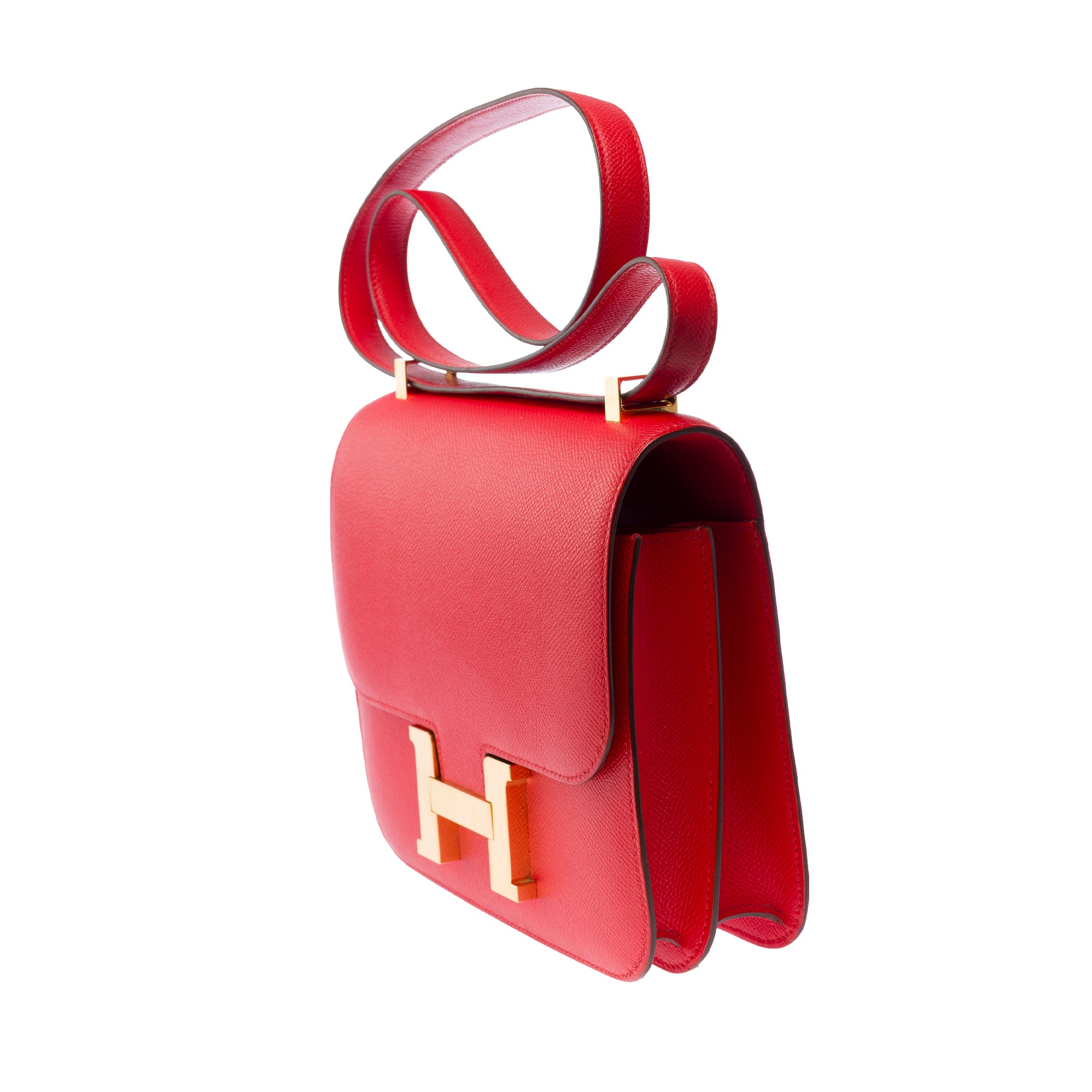 Sac HERMES Constance en Cuir Rouge - 103476