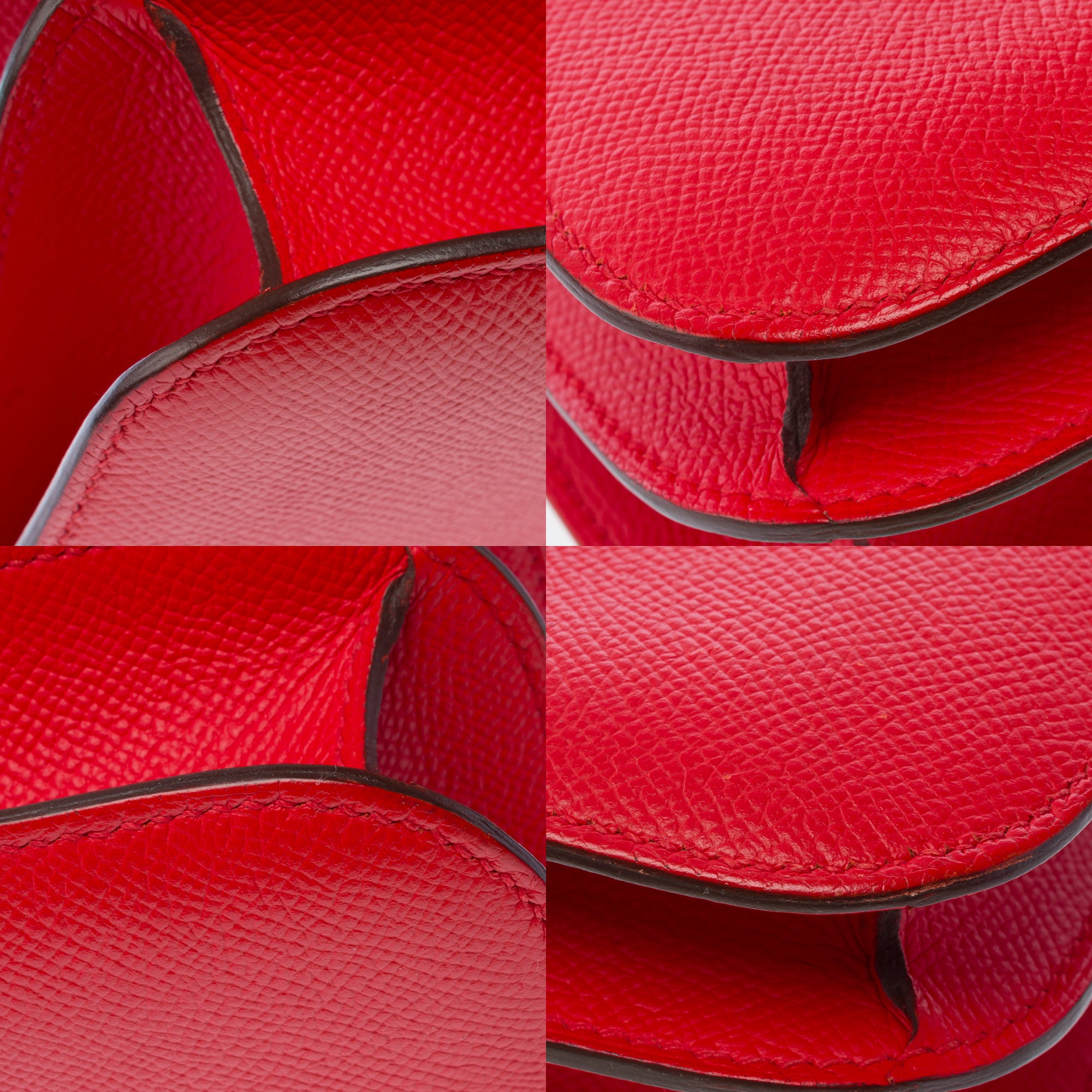 Sac HERMES Constance en Cuir Rouge - 103476