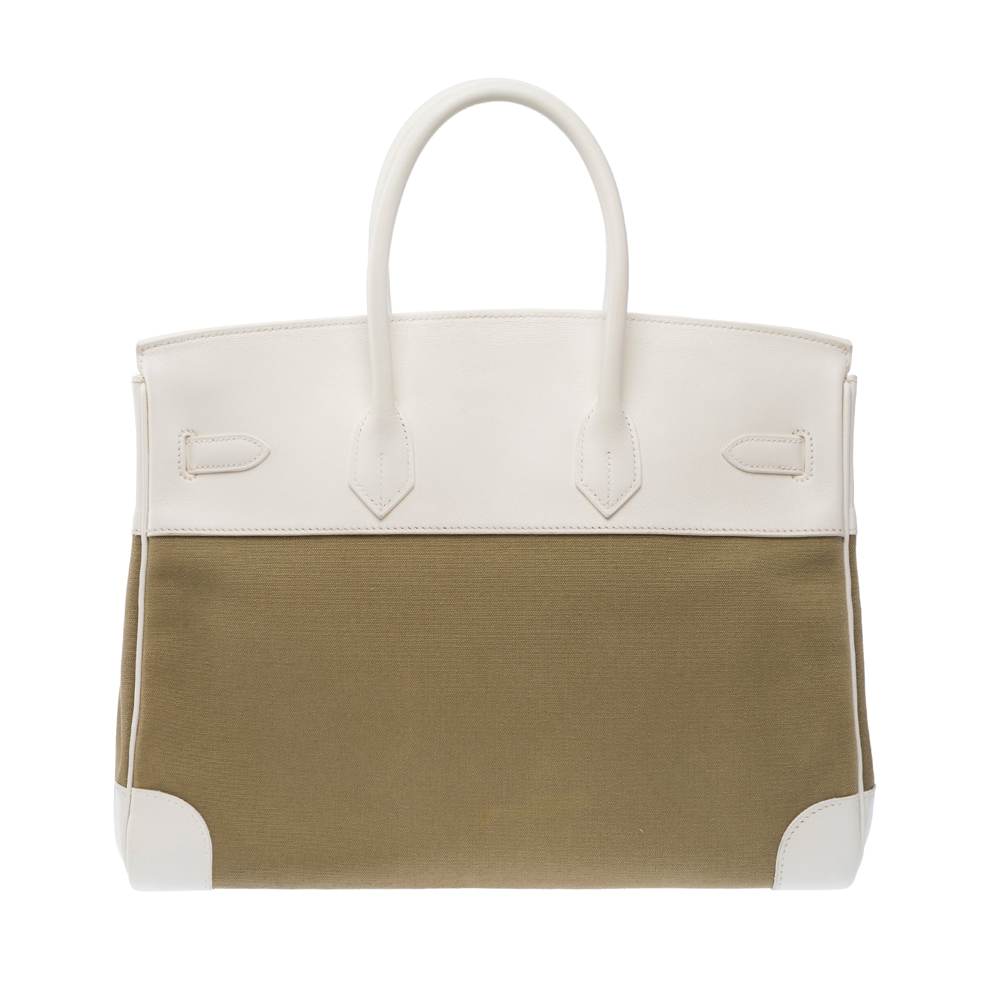 Sac HERMES Birkin 35 en Toile Vert - 103485